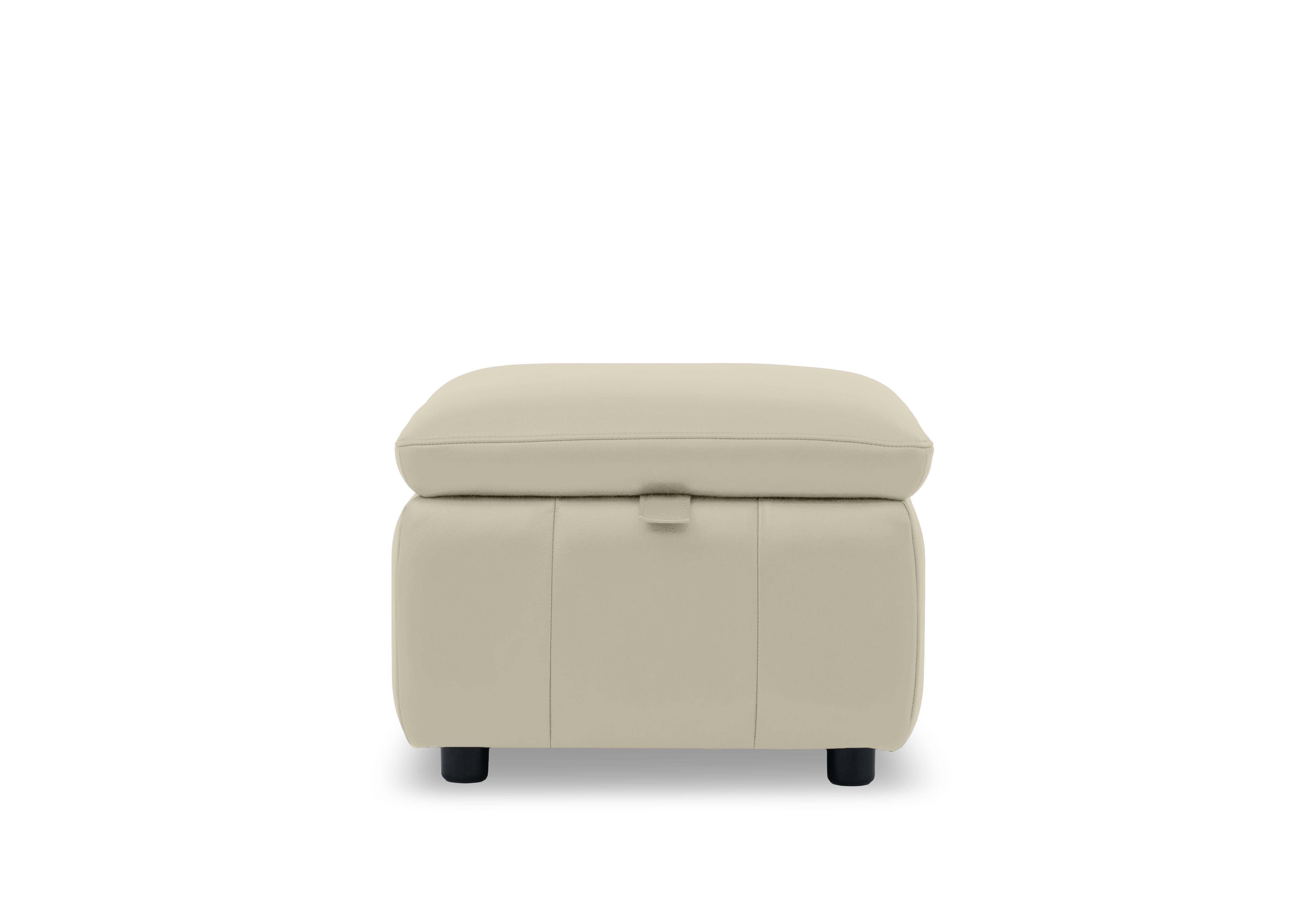 Dolomite Leather Storage Footstool in Montana Bone China Cat-60/05 on Furniture Village