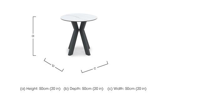 Quattro Round Lamp Table in  on Furniture Village