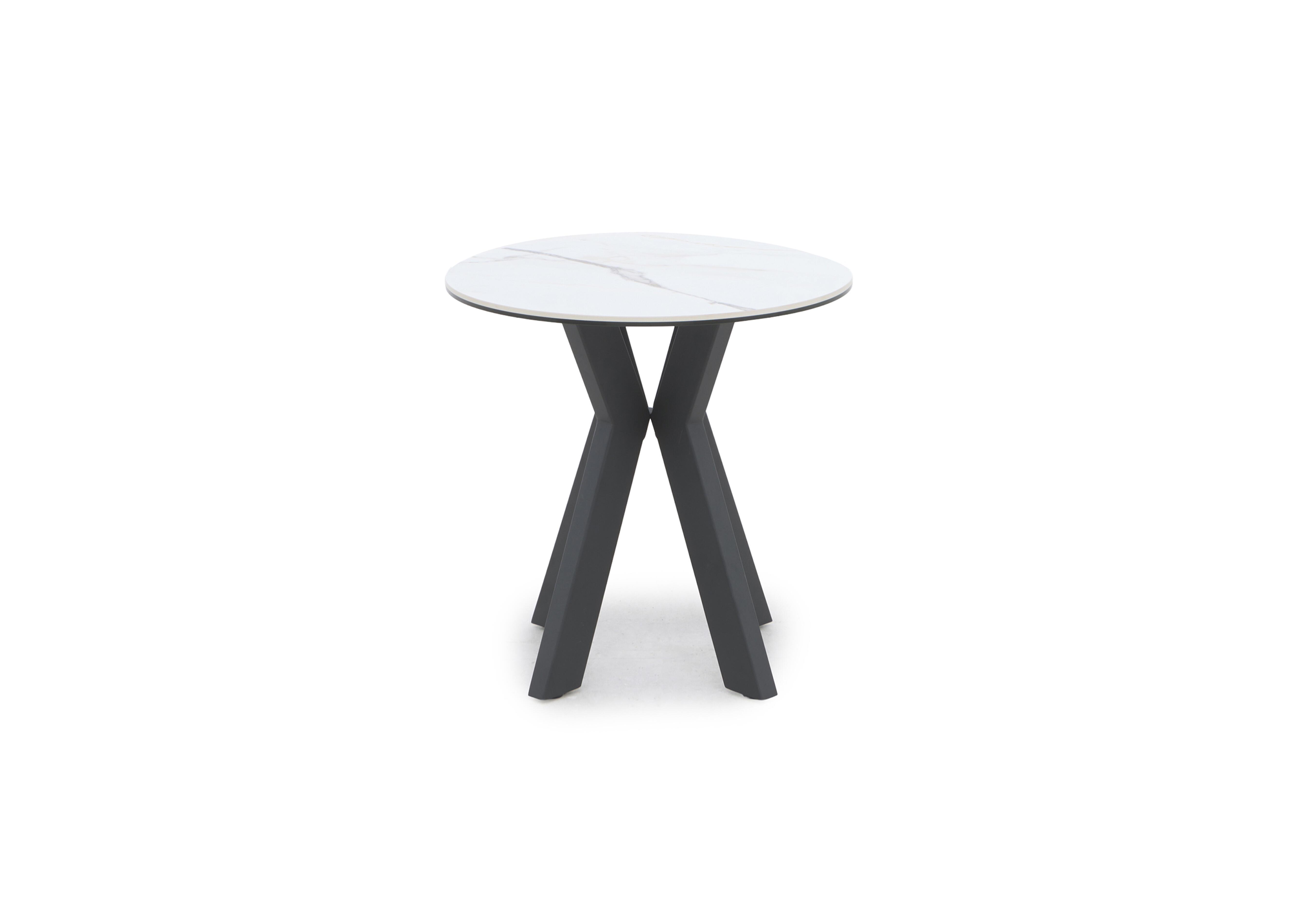 Quattro Round Lamp Table in Oyster on Furniture Village