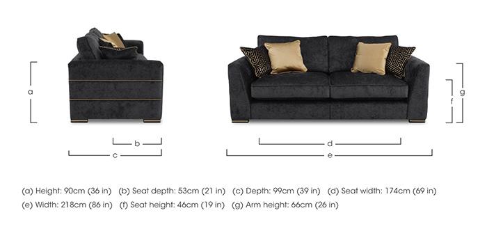 Bellissimo 3 Seater Split Frame Classic Back Sofa in  on Furniture Village