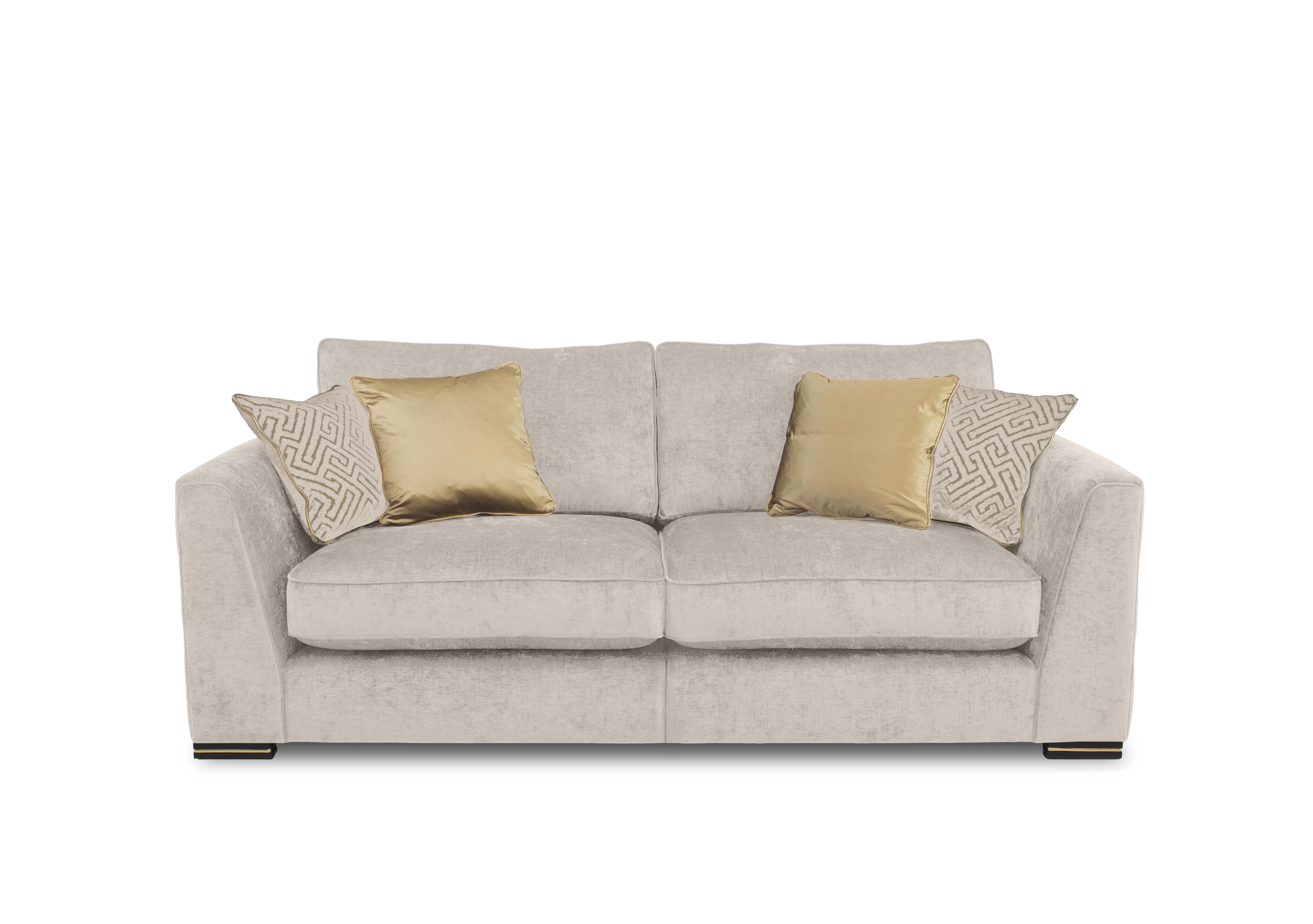 Bellissimo 3 Seater Split Frame Classic Back Sofa in Mirage Pebble Cp on Furniture Village