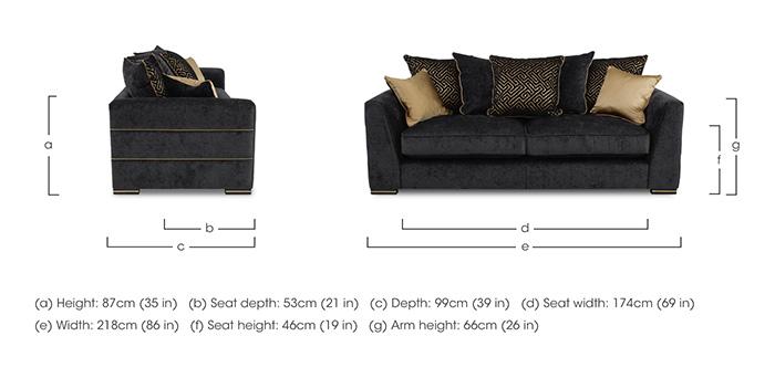 Bellissimo 3 Seater Split Frame Scatter Back Sofa in  on Furniture Village
