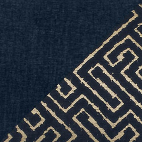 Bellissimo Rectangular Glass Top Table in Mirage Navy - Bell Navy/Gold on Furniture Village