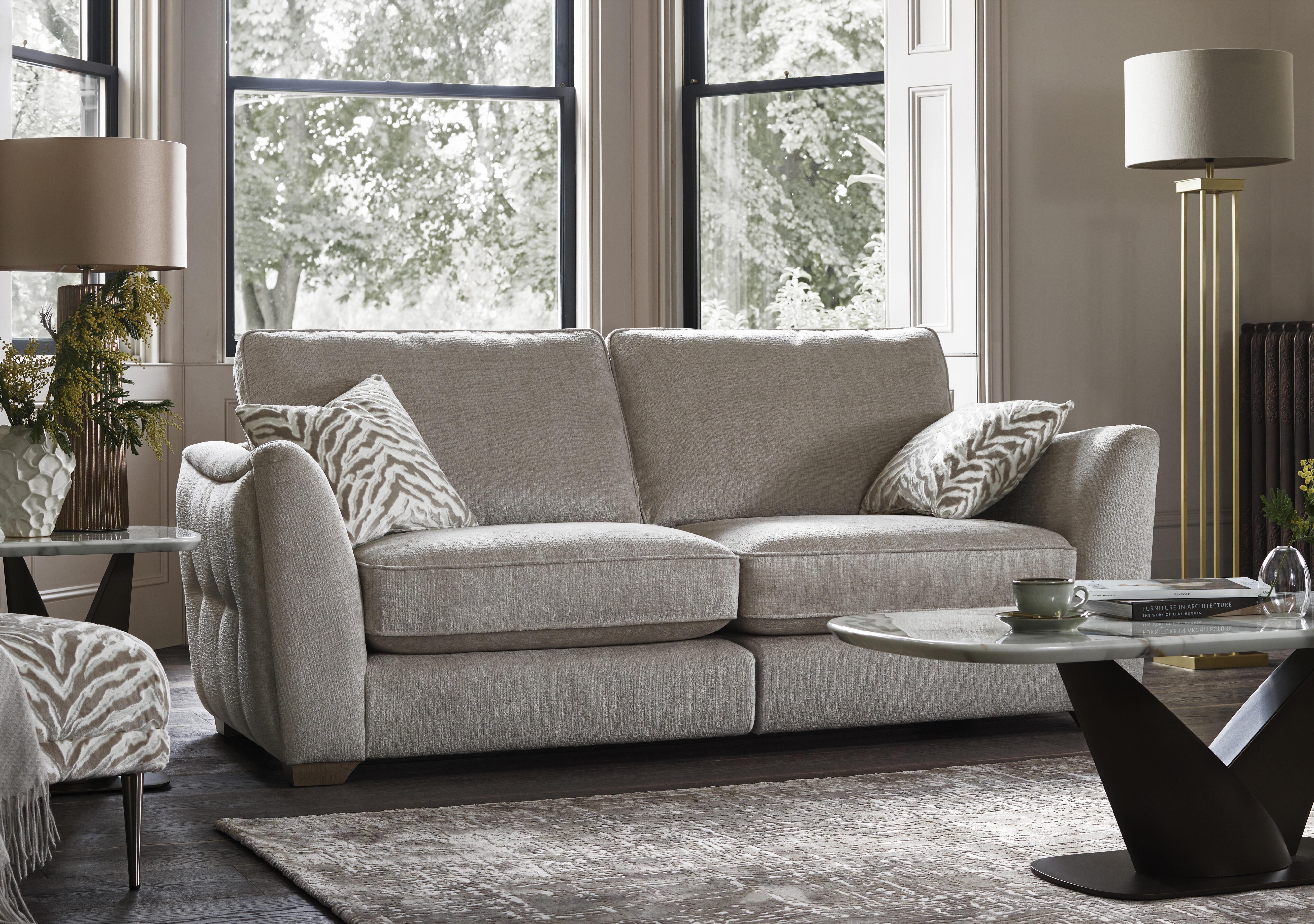 Boujee 3 Seater Split Frame Classic Back Sofa in  on Furniture Village