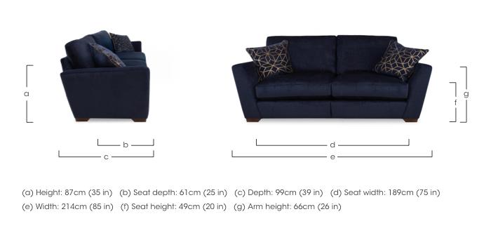 Royale 3 Seater Split Frame Sofa in  on Furniture Village