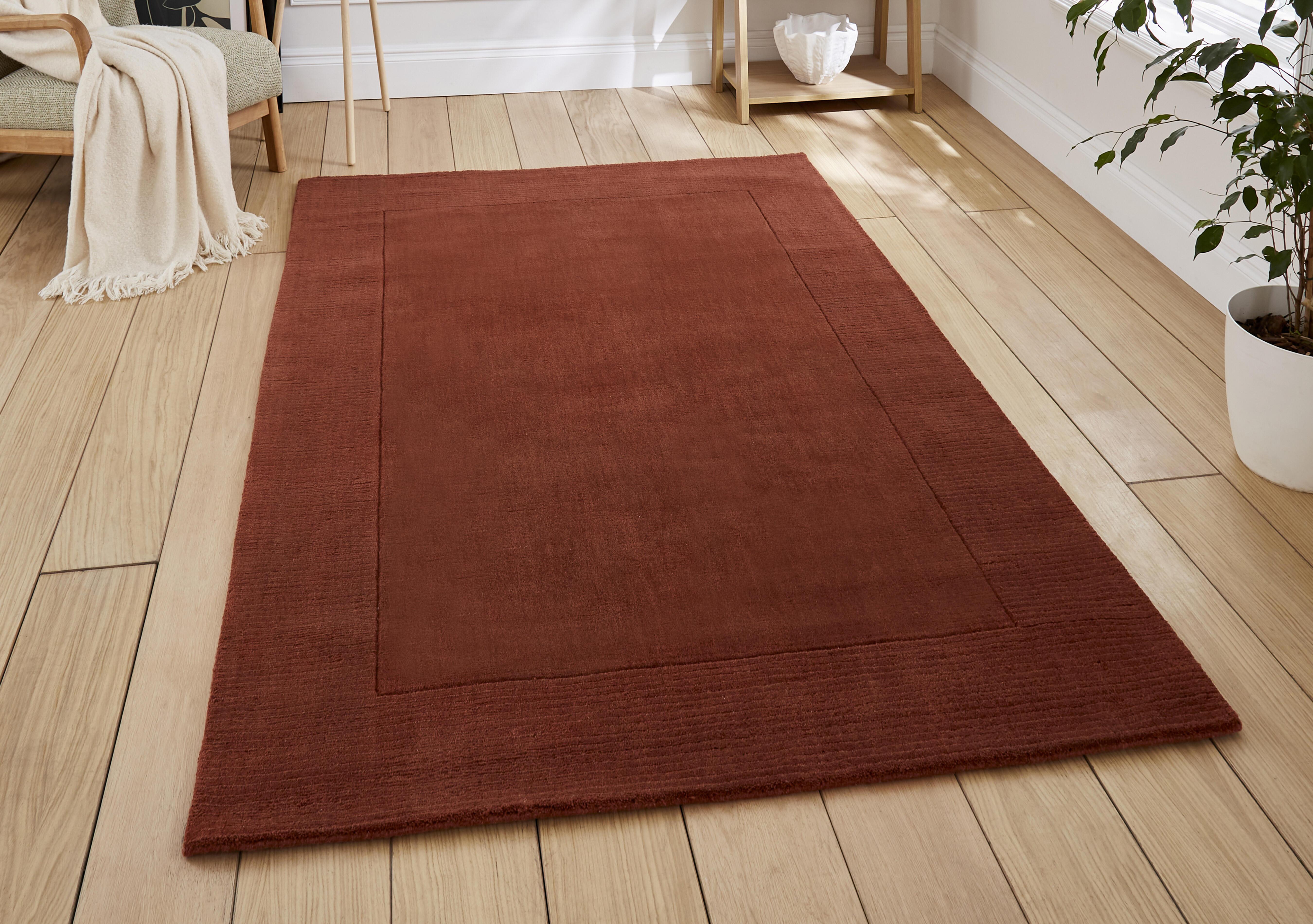 Langford Wool Border Rug in  on Furniture Village