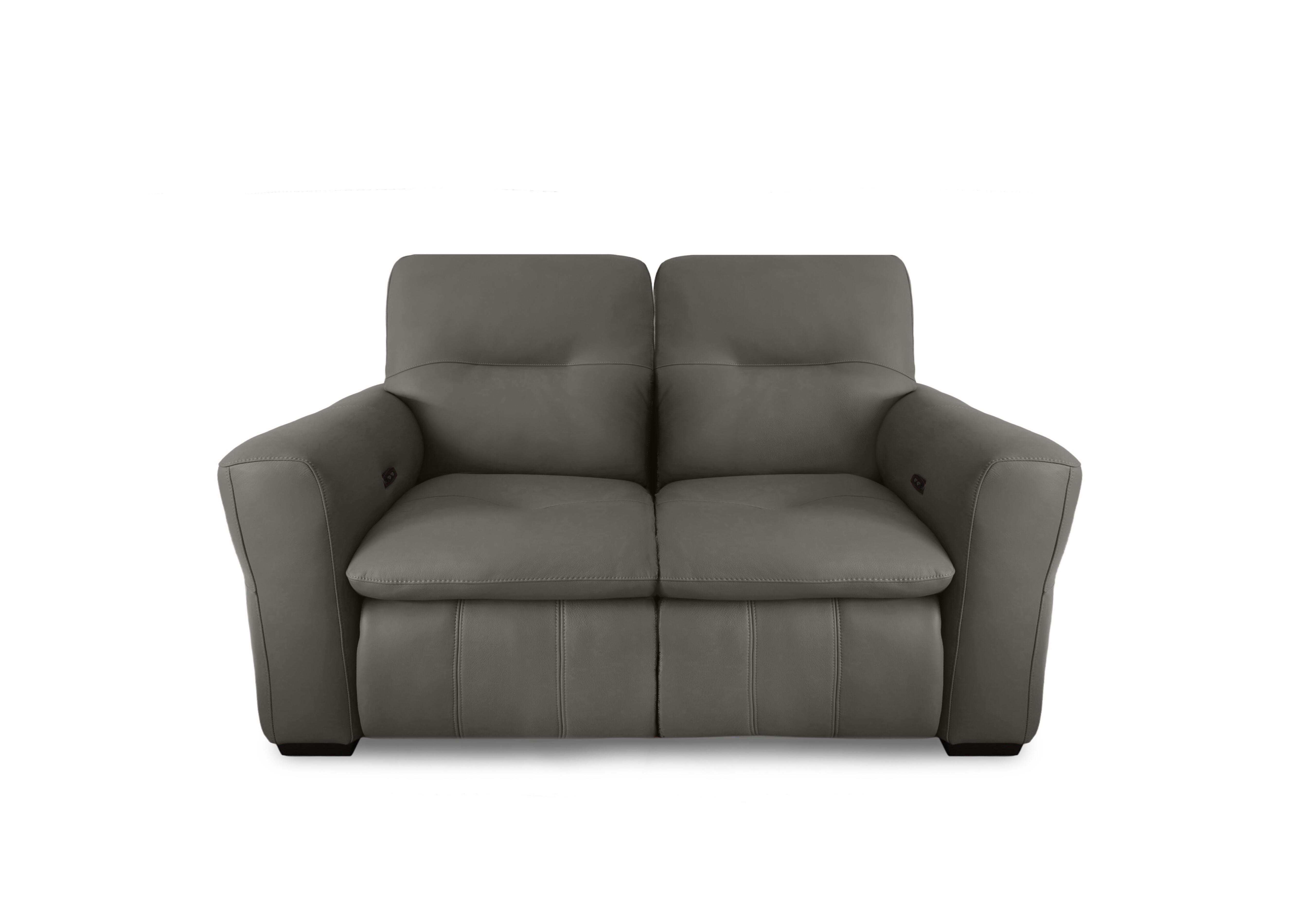 Restore Leather 2 Seater Power Recliner Sofa in Bv-088e Charcoal Grey on Furniture Village