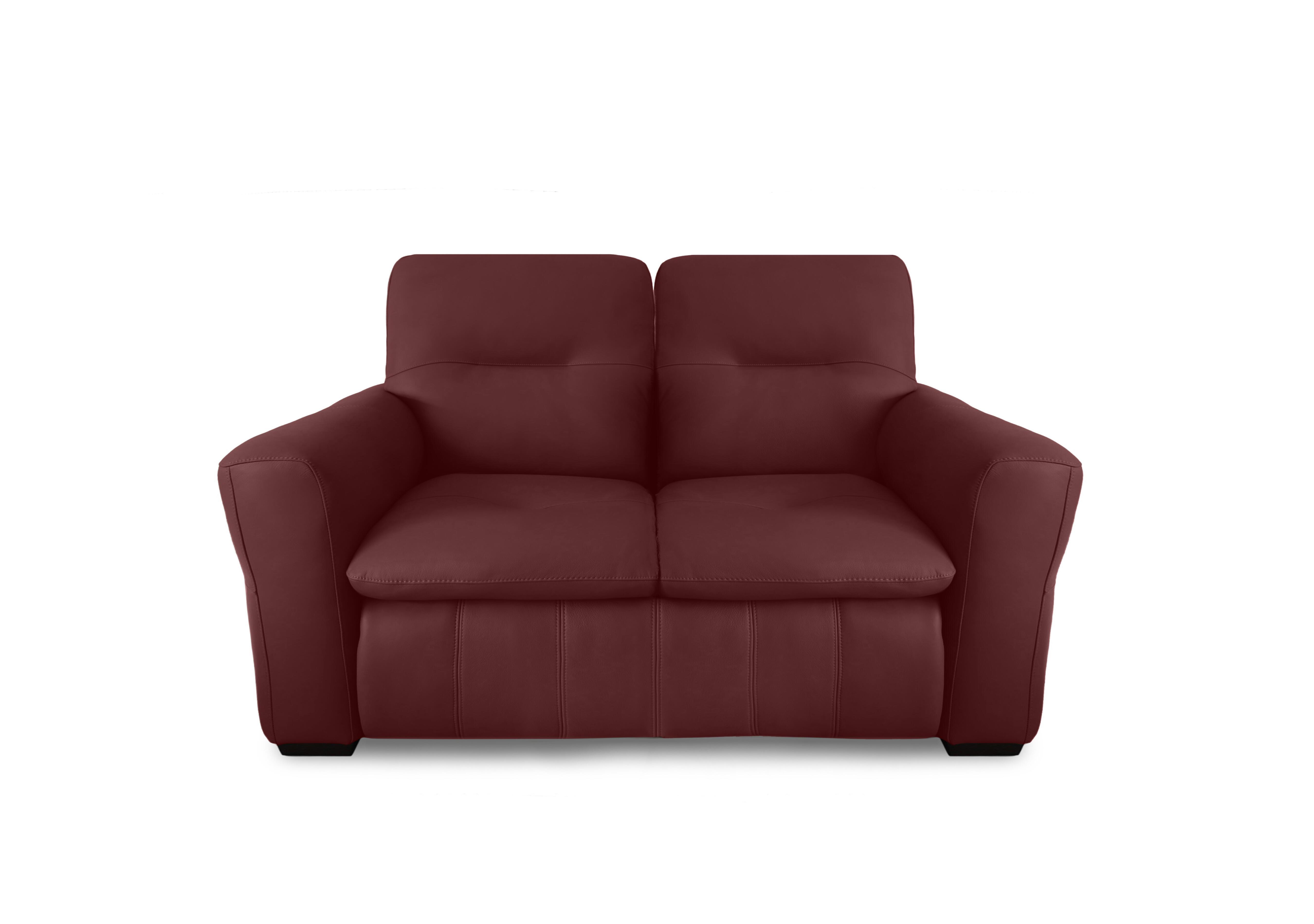 Restore Leather 2 Seater Power Recliner Sofa in Nw-035c Deep Red on Furniture Village