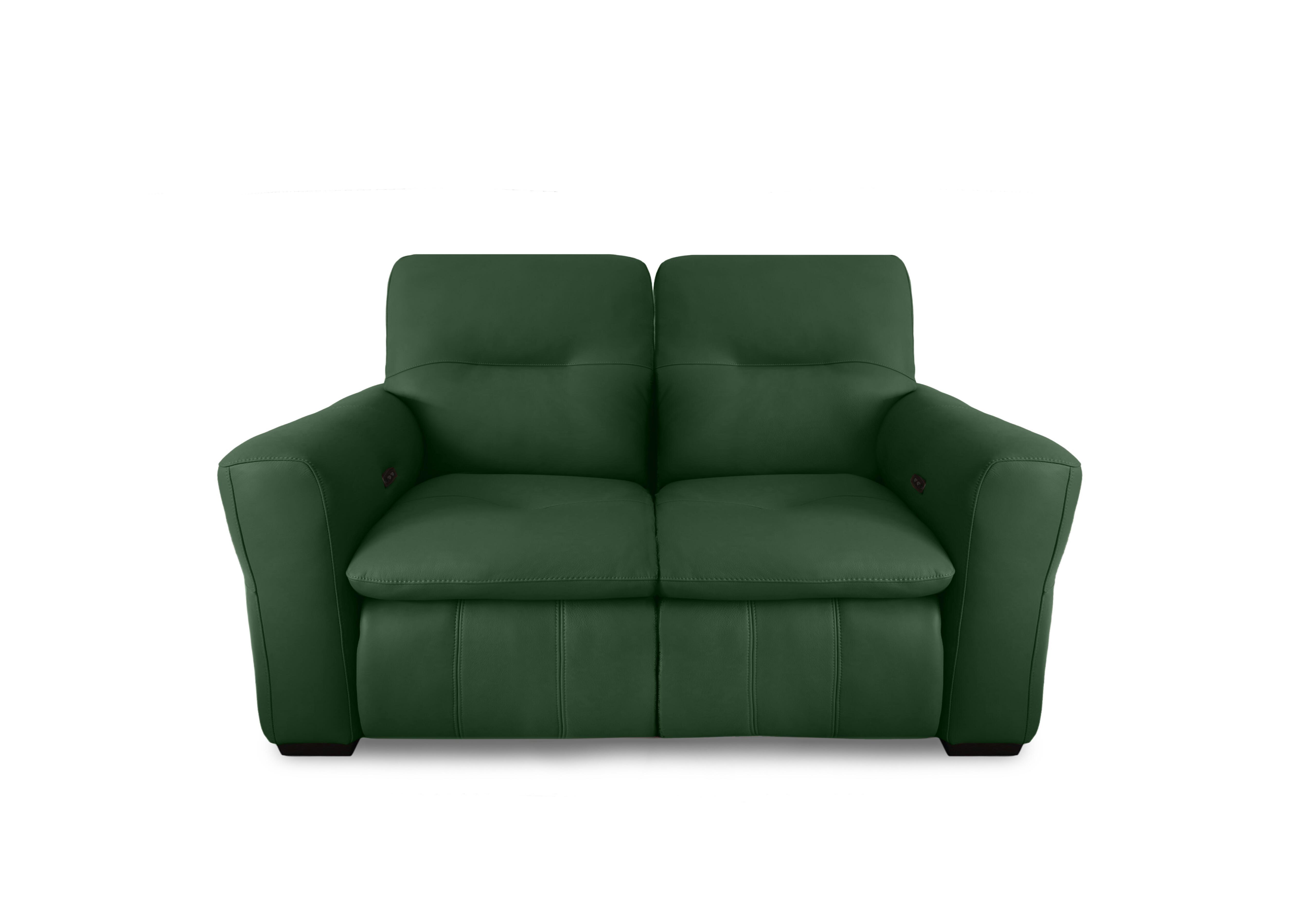 Restore 2 Seater Leather Sofa in Nw-371e Chive Green on Furniture Village