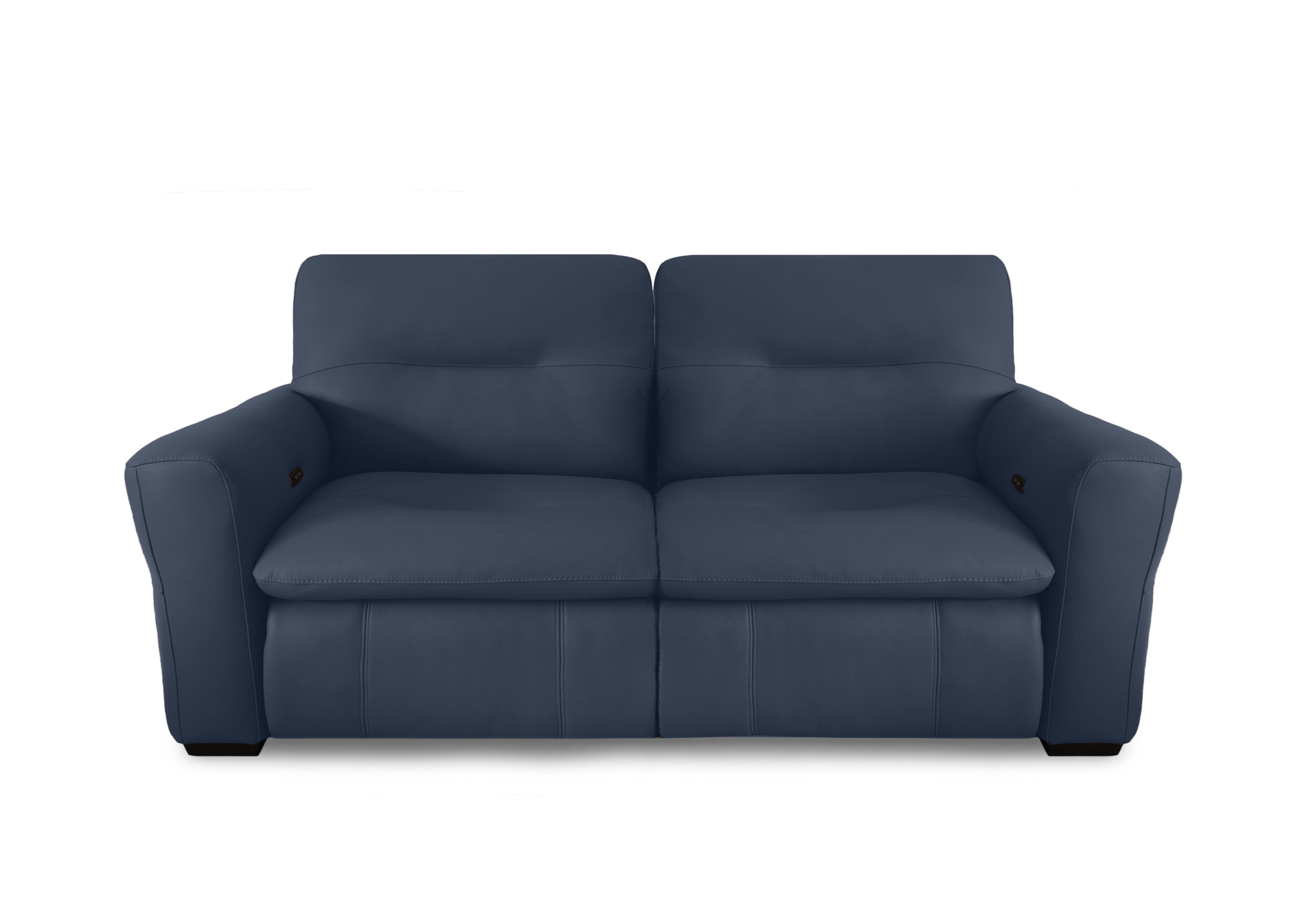Restore Leather 3 Seater Power Recliner Sofa in Bv-313e Ocean Blue on Furniture Village