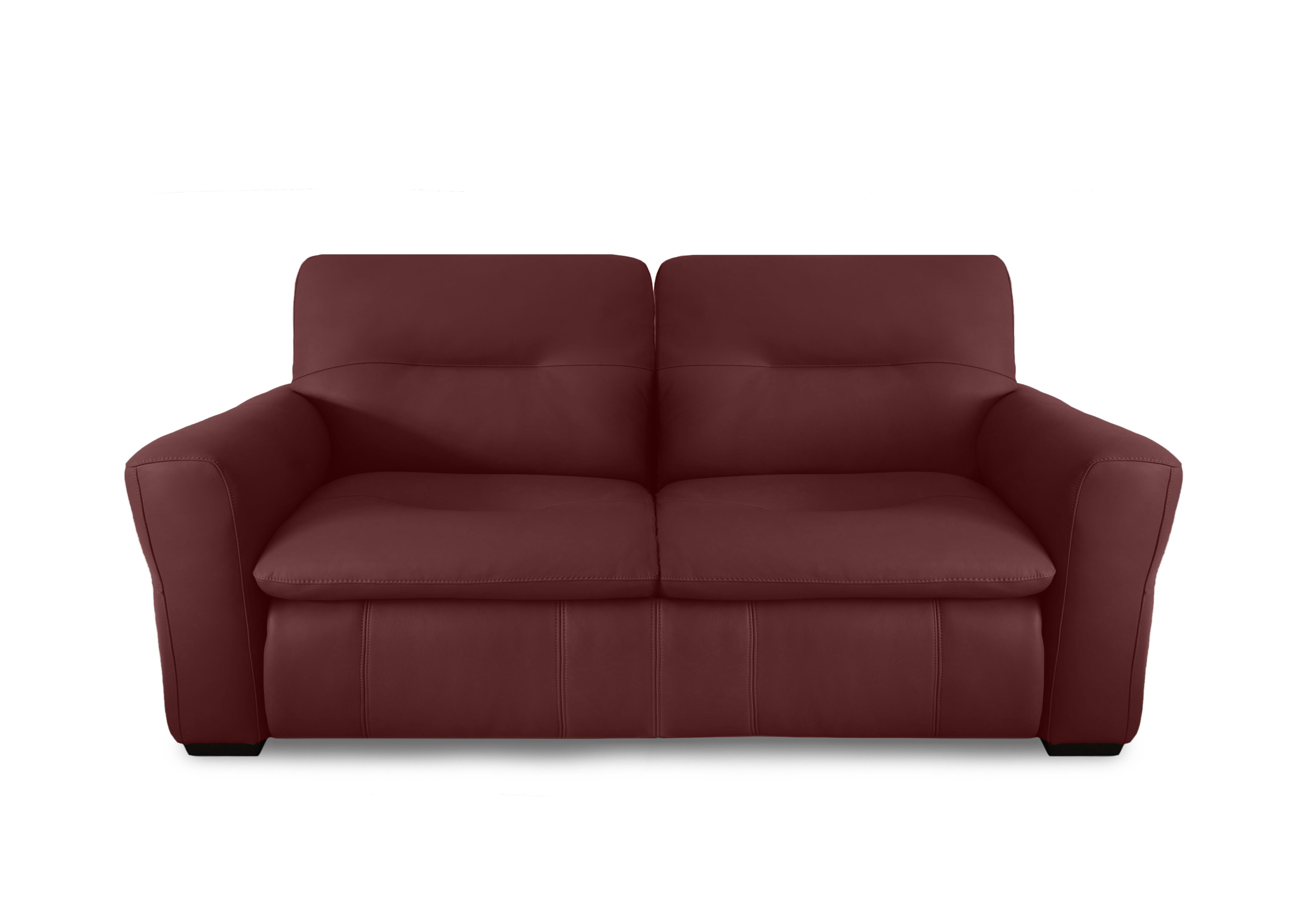 Restore 3 Seater Leather Sofa in Nw-035c Deep Red on Furniture Village