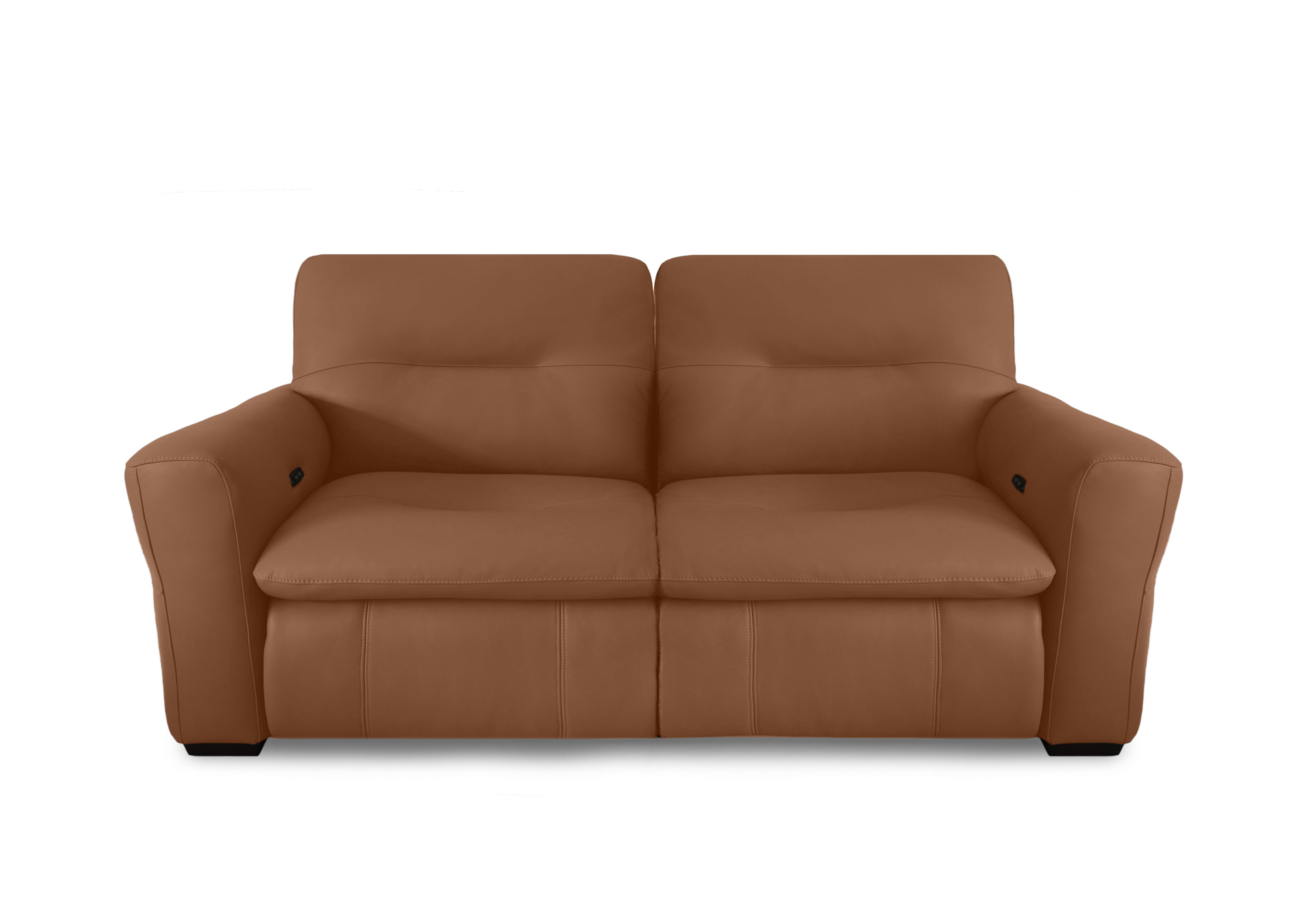 Restore 3 Seater Leather Sofa in Nw-334e Pecan Brown on Furniture Village
