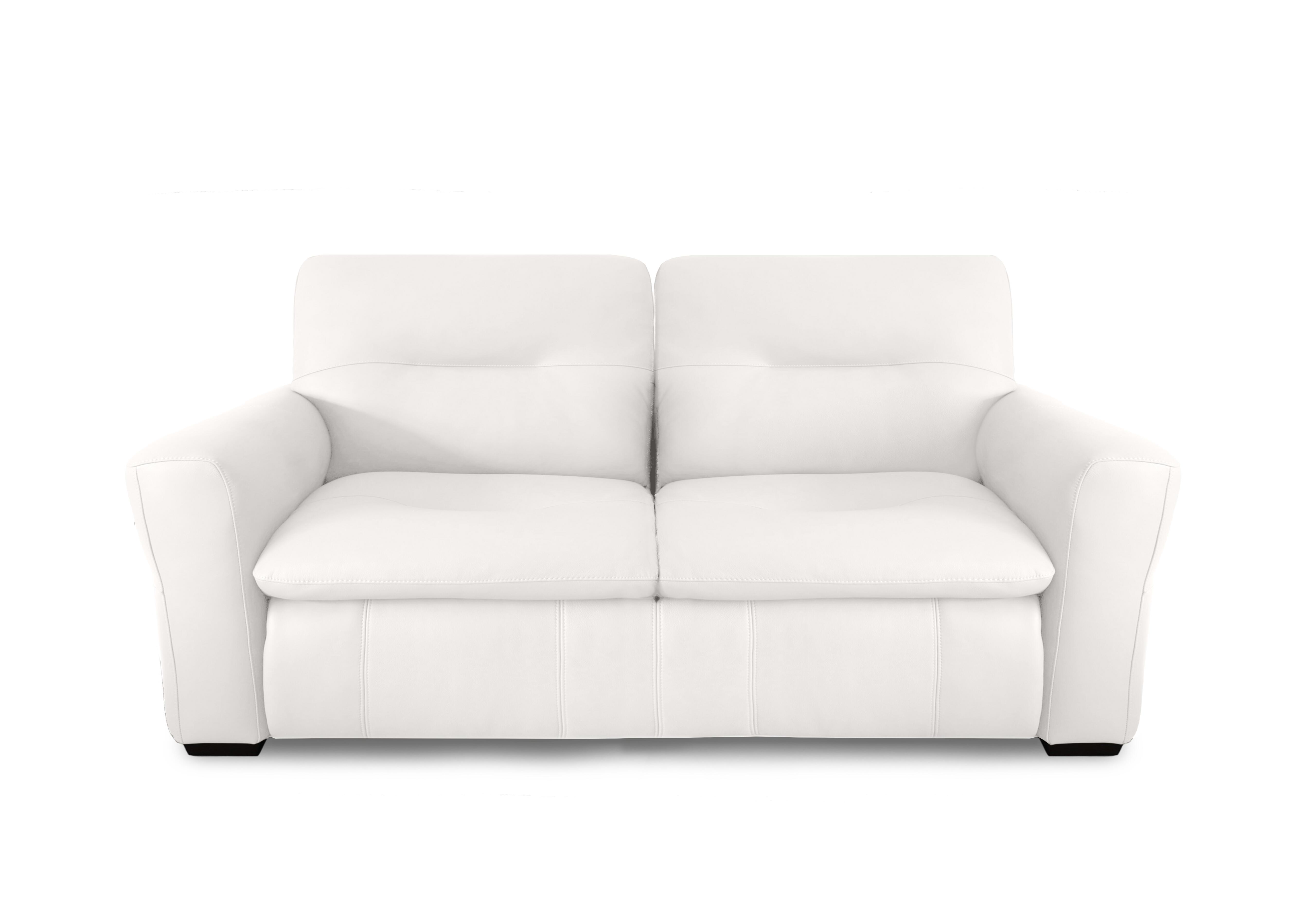 Restore 3 Seater Leather Sofa in Nw-420e Star White on Furniture Village