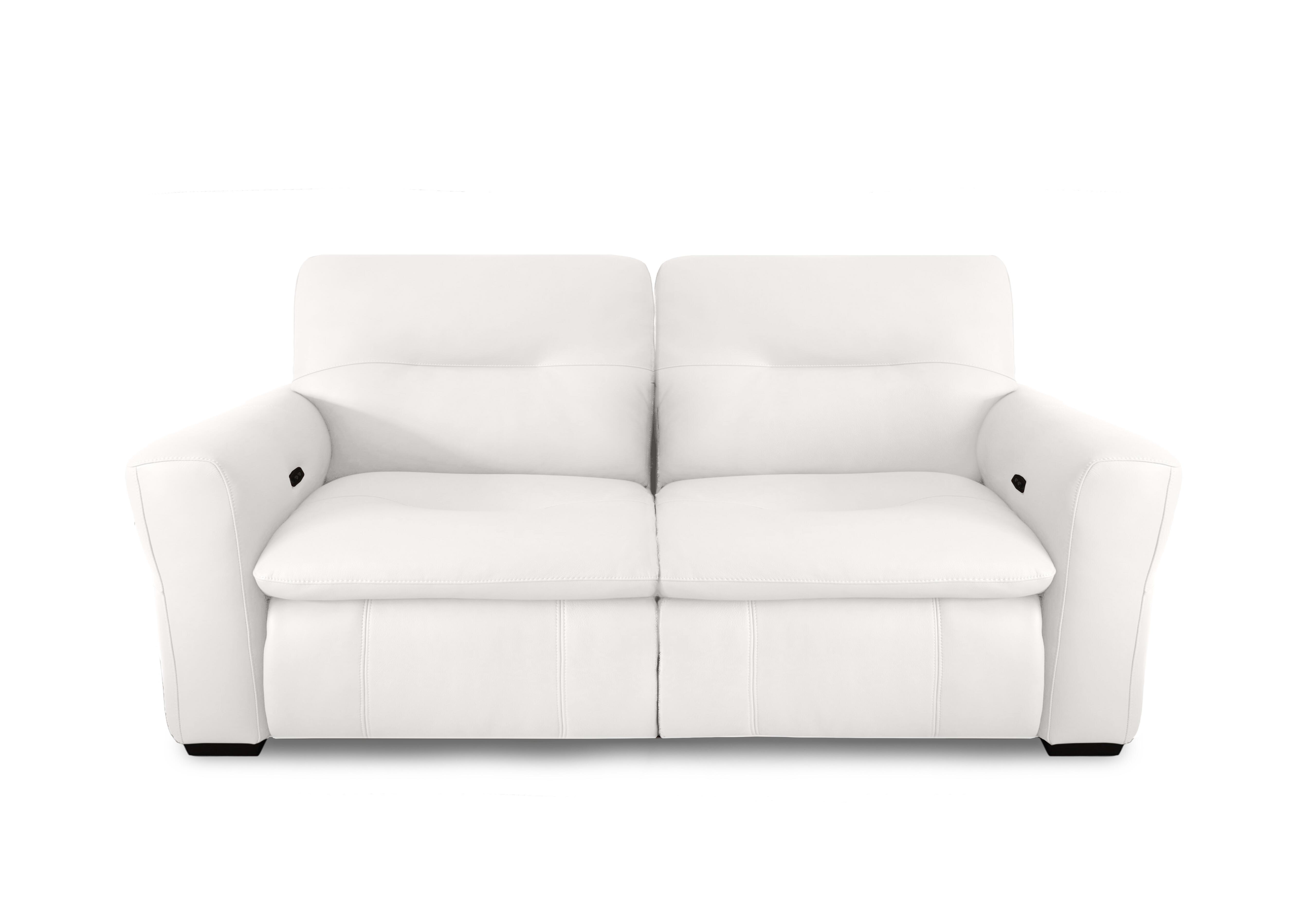 Restore 3 Seater Leather Sofa in Nw-420e Star White on Furniture Village