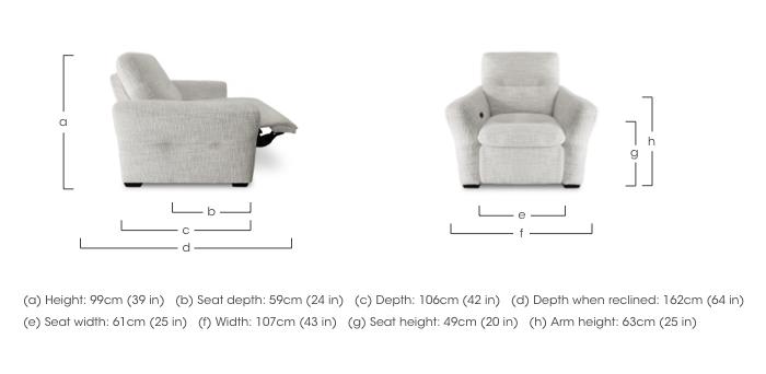 Restore Fabric Power Recliner Chair in  on Furniture Village