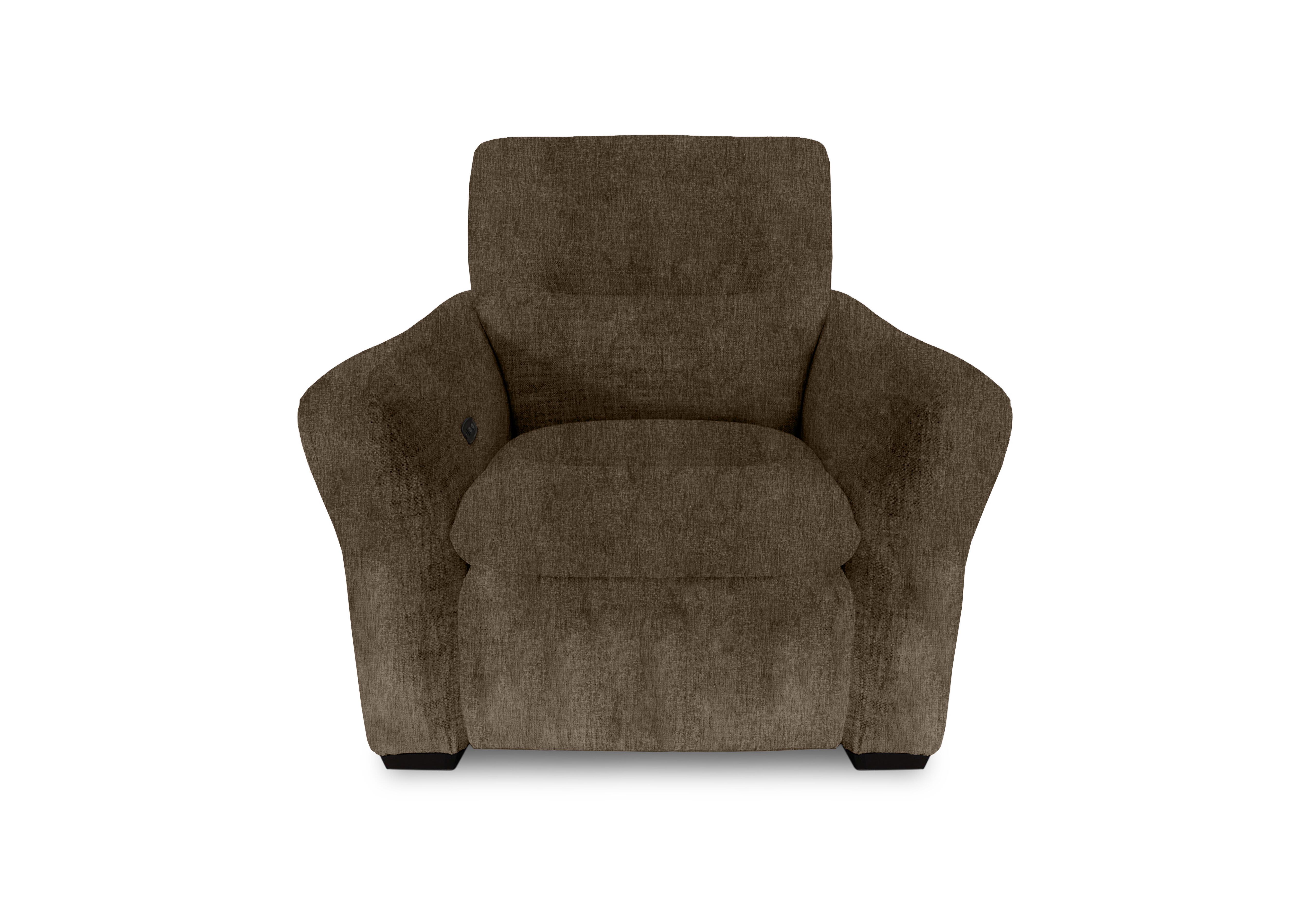 Restore Fabric Power Recliner Chair in Fab-Crn-105 Olive on Furniture Village