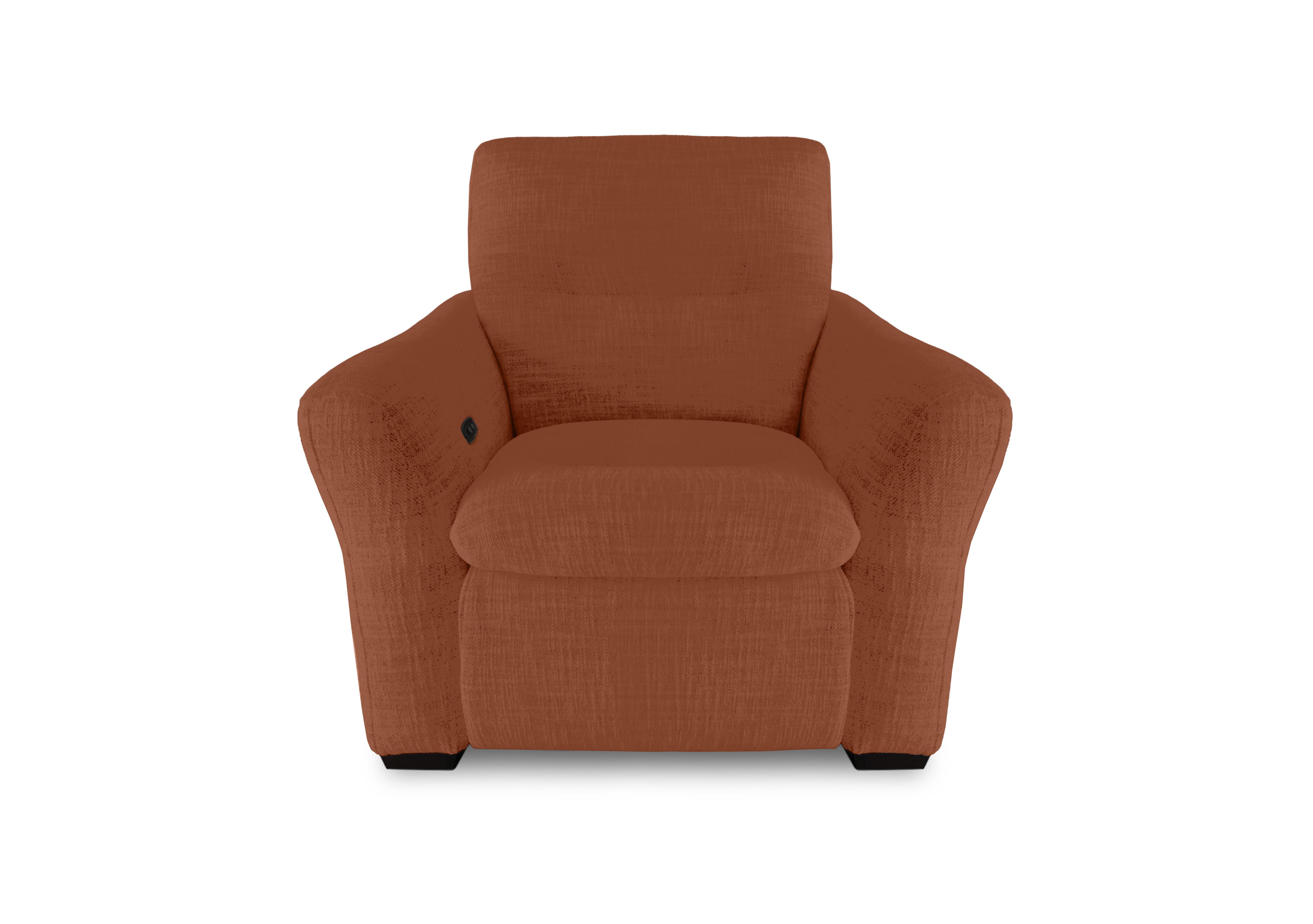 Restore Fabric Power Recliner Chair in Fab-Dab-13 Rust on Furniture Village