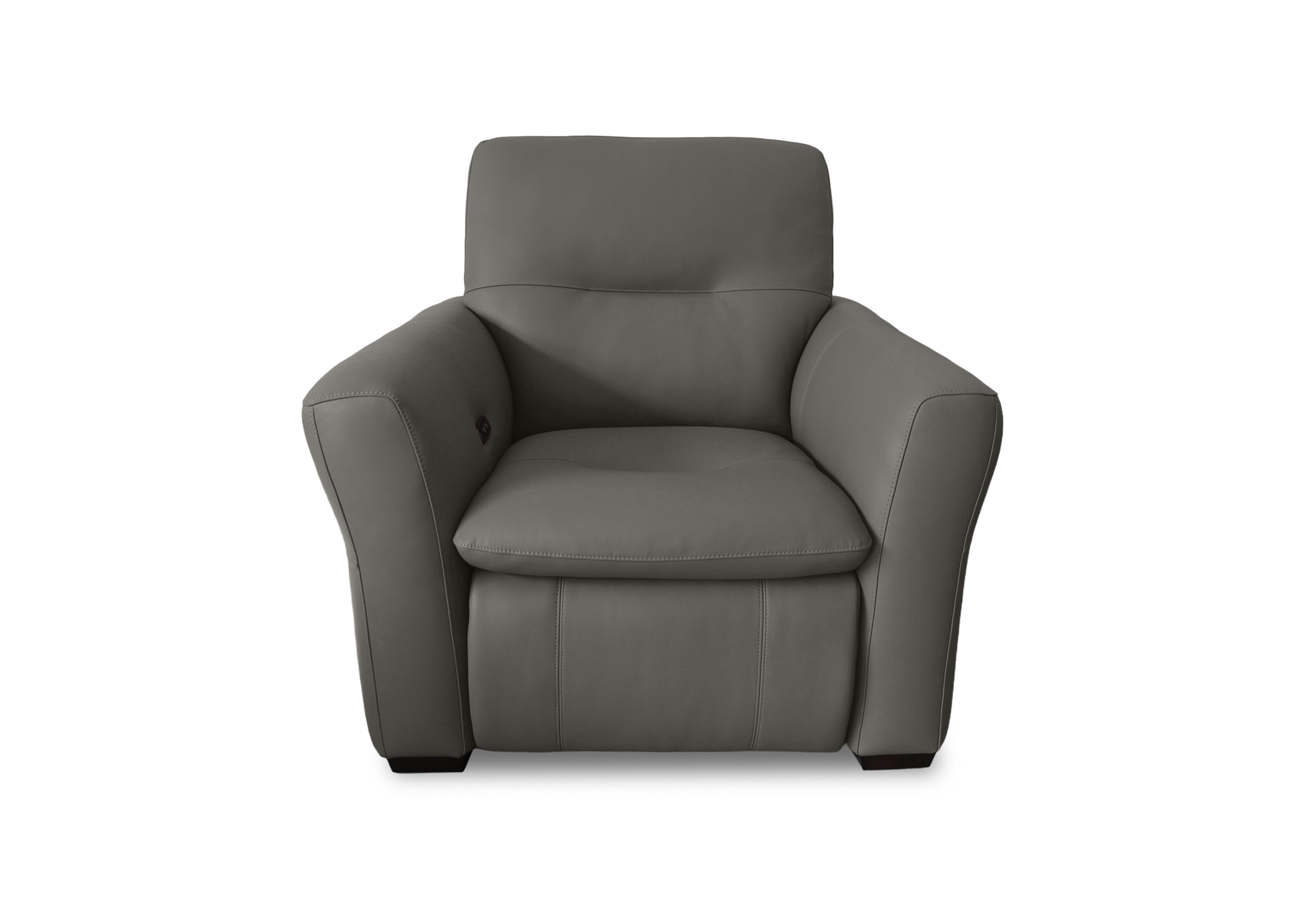 Restore Leather Power Recliner Chair in Bv-088e Charcoal Grey on Furniture Village