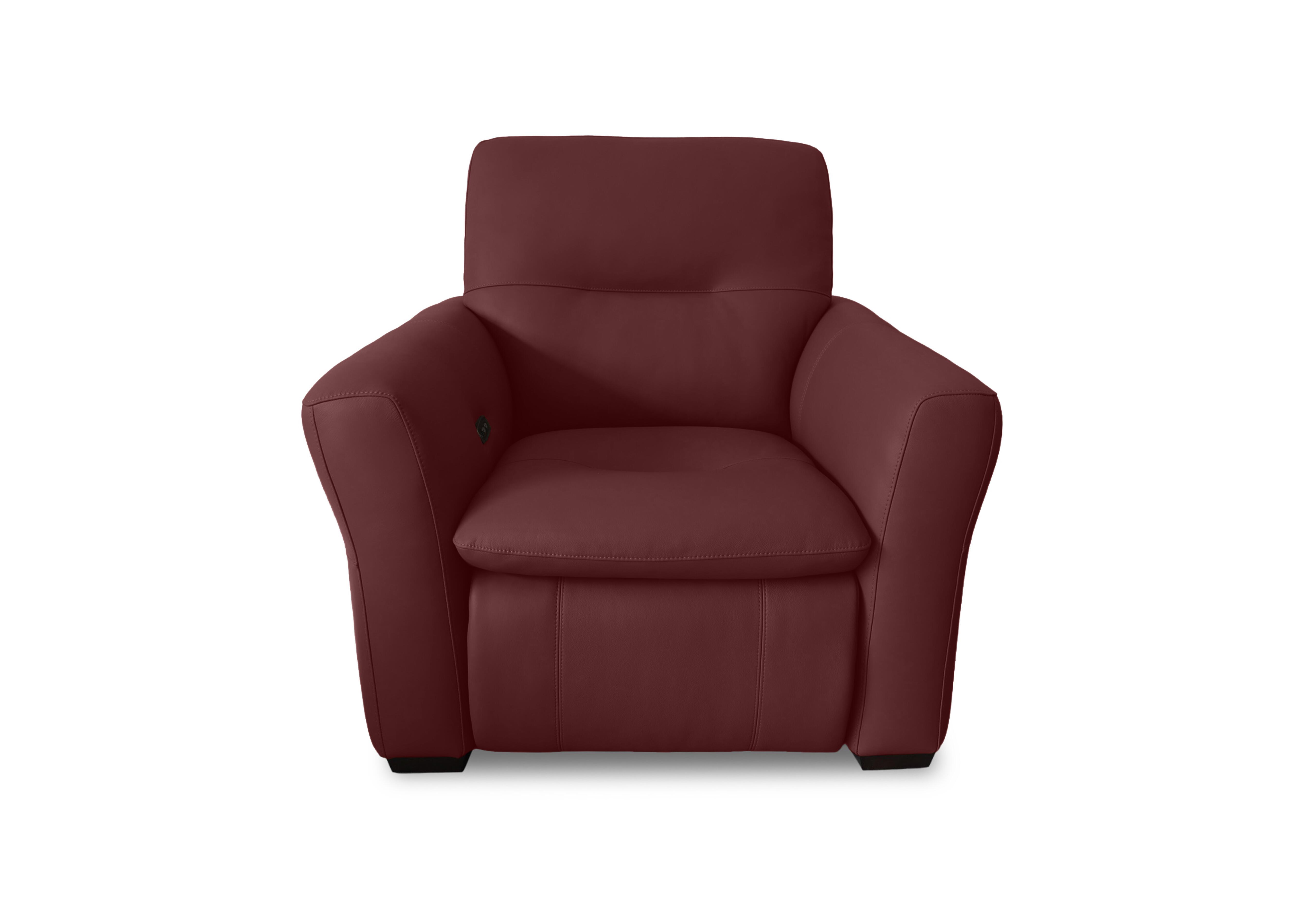 Restore Leather Power Recliner Chair in Nc-035c Deep Red on Furniture Village