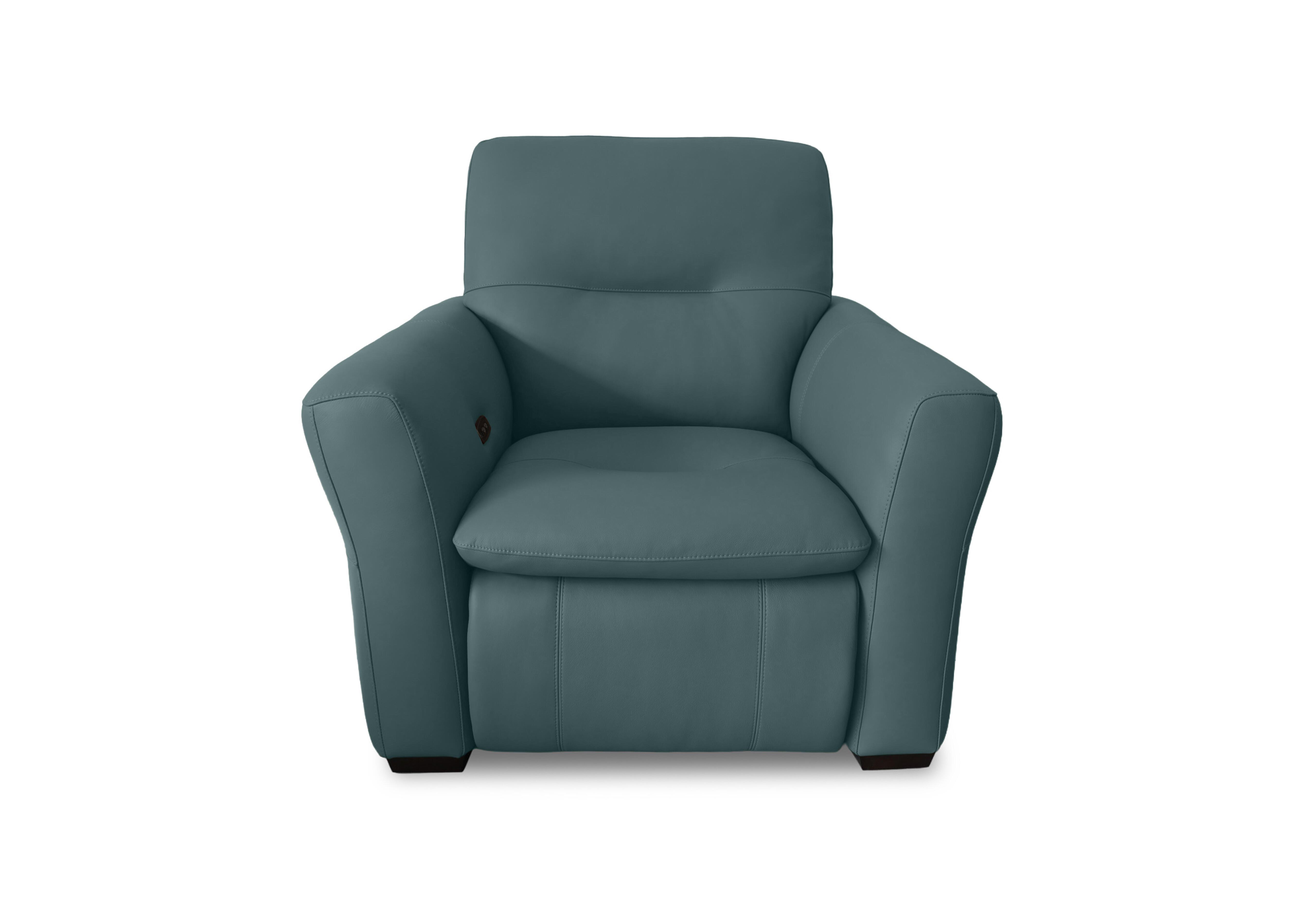 Restore Leather Power Recliner Chair in Nw-301e Lake Green on Furniture Village