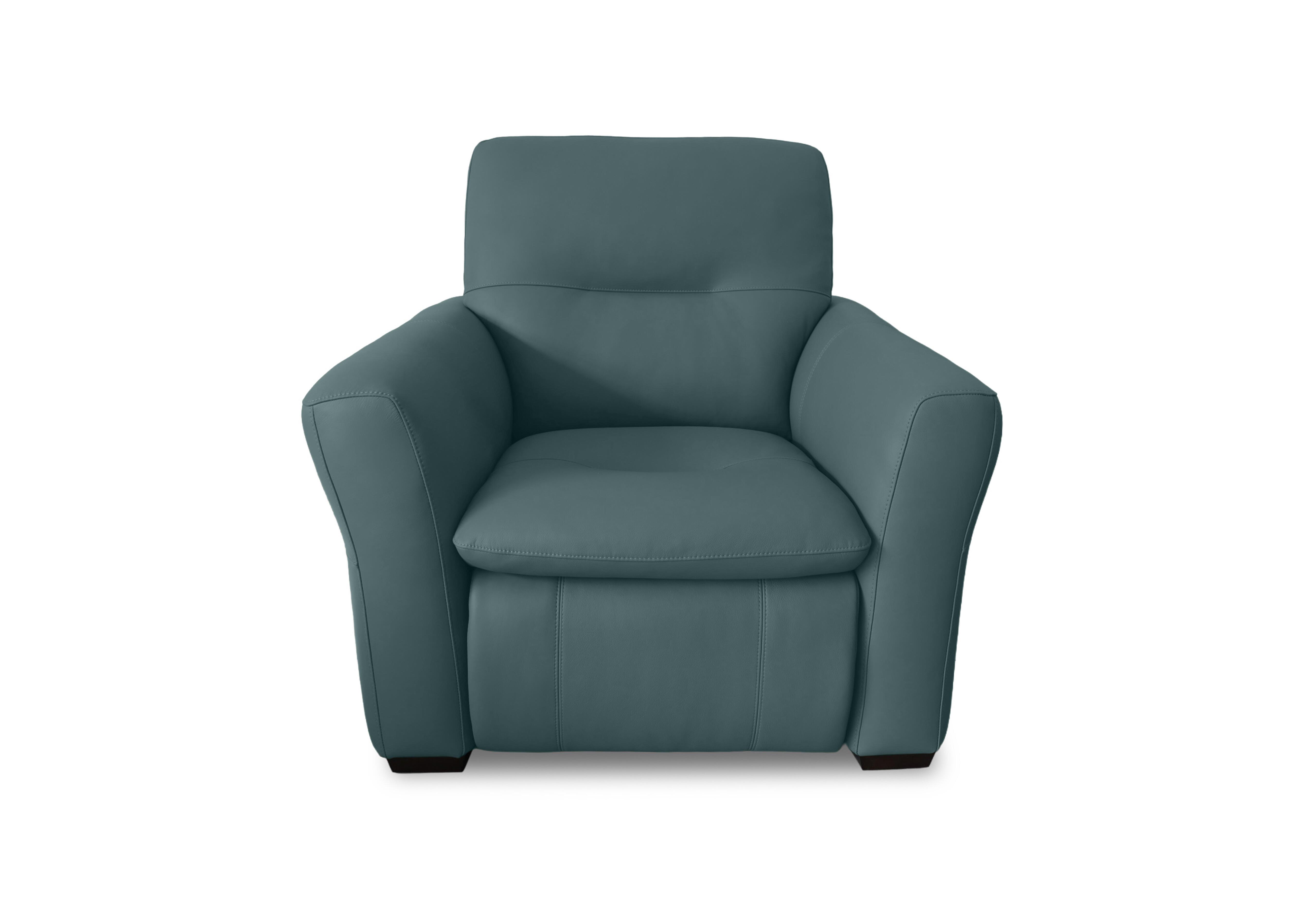 Restore Leather Armchair in Nw-301e Lake Green on Furniture Village
