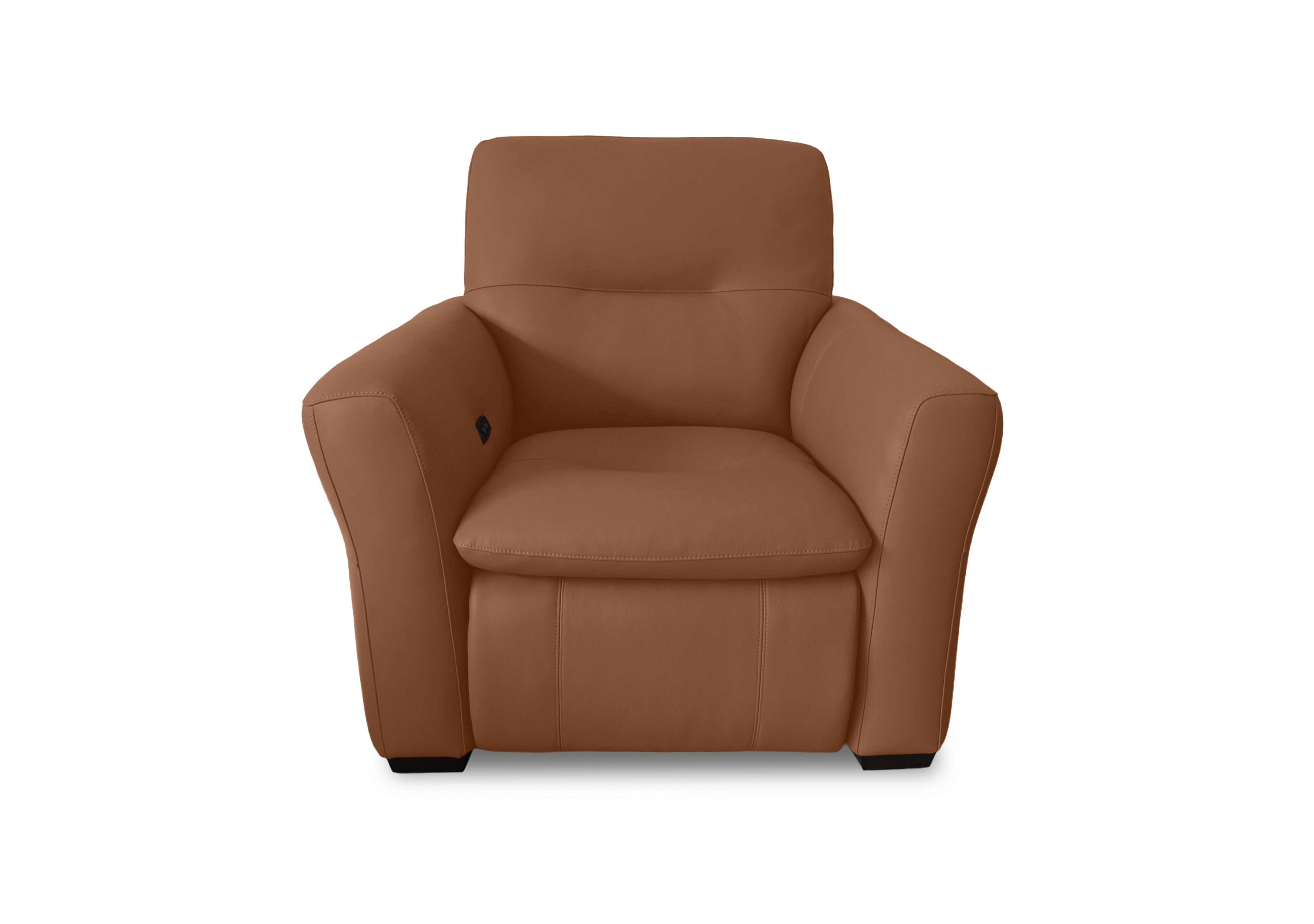Restore Leather Power Recliner Chair in Nw-334e Pecan Brown on Furniture Village