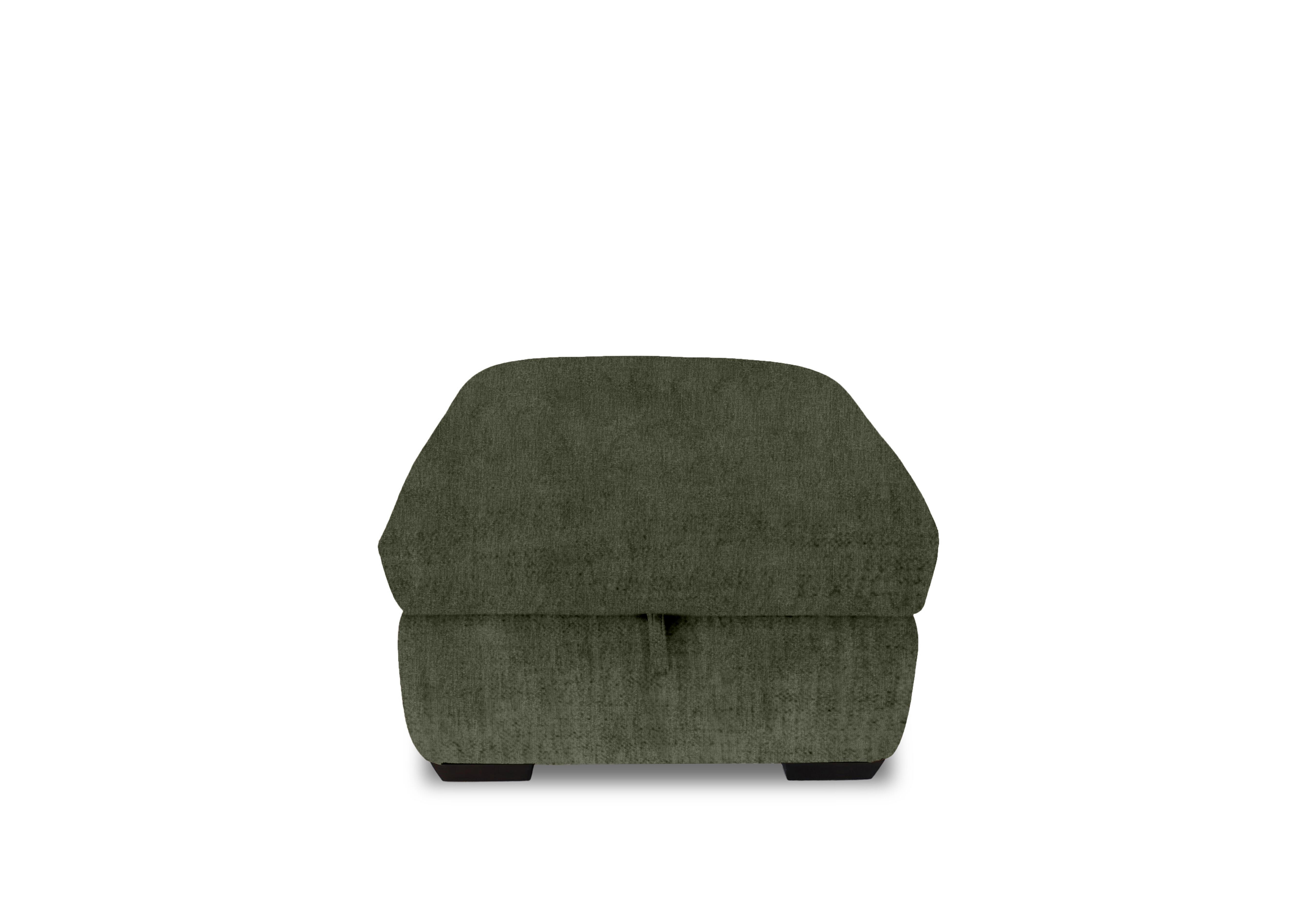 Restore Fabric Storage Footstool in Fab-Crn-353 Forrest Green on Furniture Village
