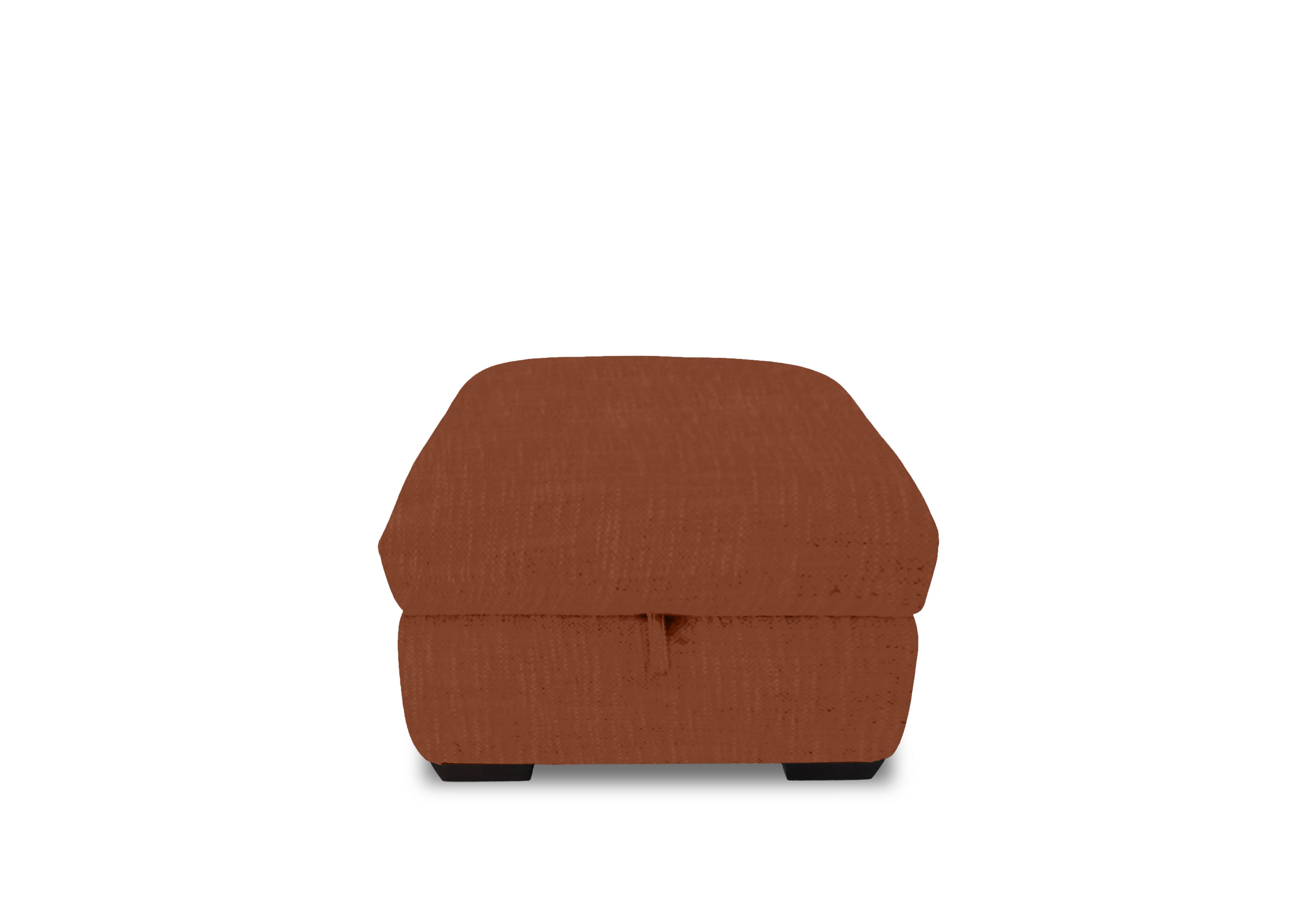 Restore Fabric Storage Footstool in Fab-Dab-R13 Rust on Furniture Village