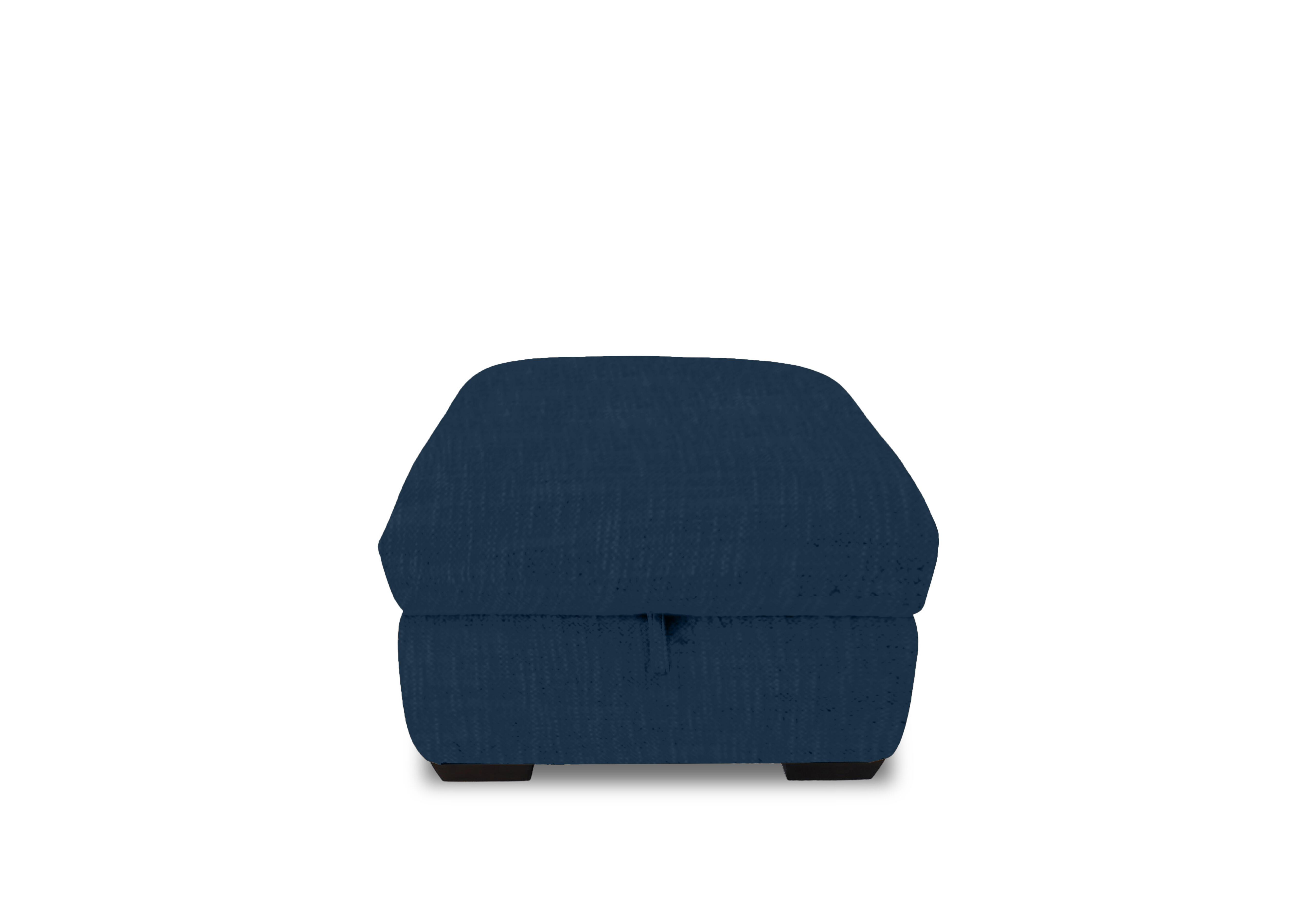 Restore Fabric Storage Footstool in Fab-Dab-R23 Steel Blue on Furniture Village