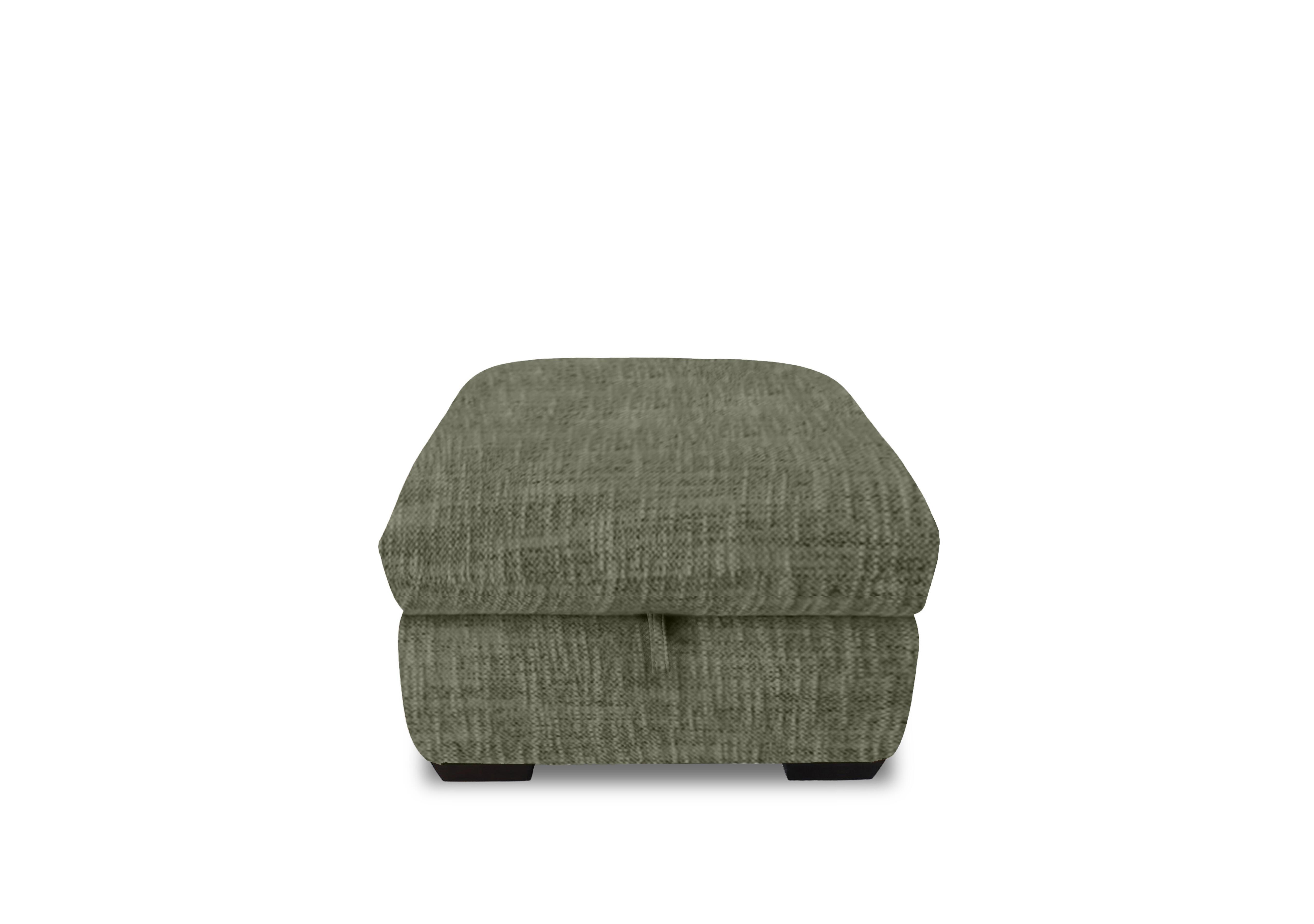 Restore Fabric Storage Footstool in Fab-Mga-R11 Olive Green on Furniture Village