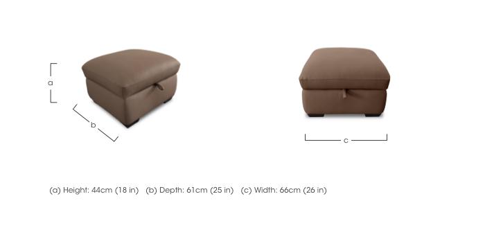 Restore Leather Storage Footstool in  on Furniture Village