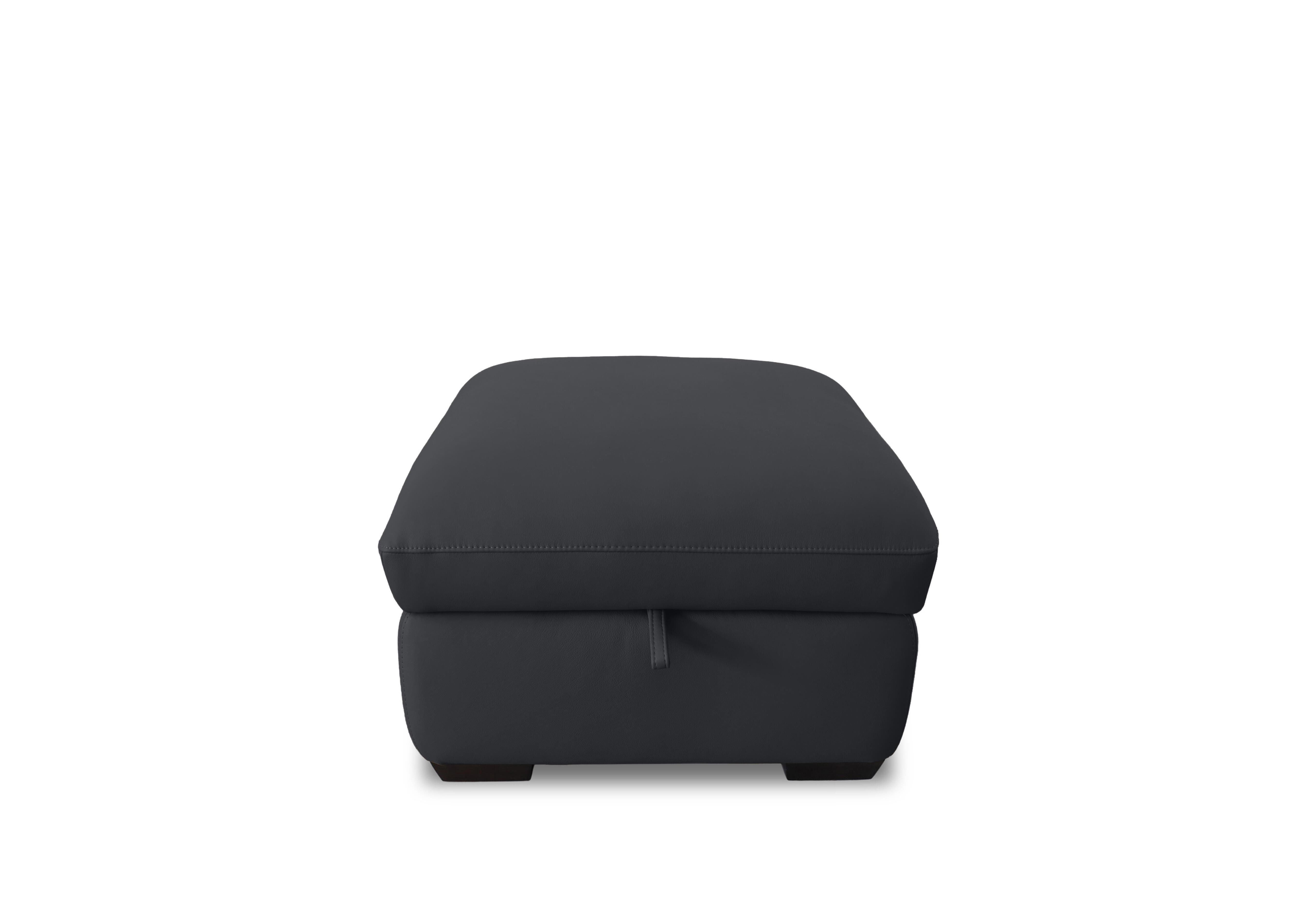 Restore Leather Storage Footstool in Bv-058e Shale Grey on Furniture Village