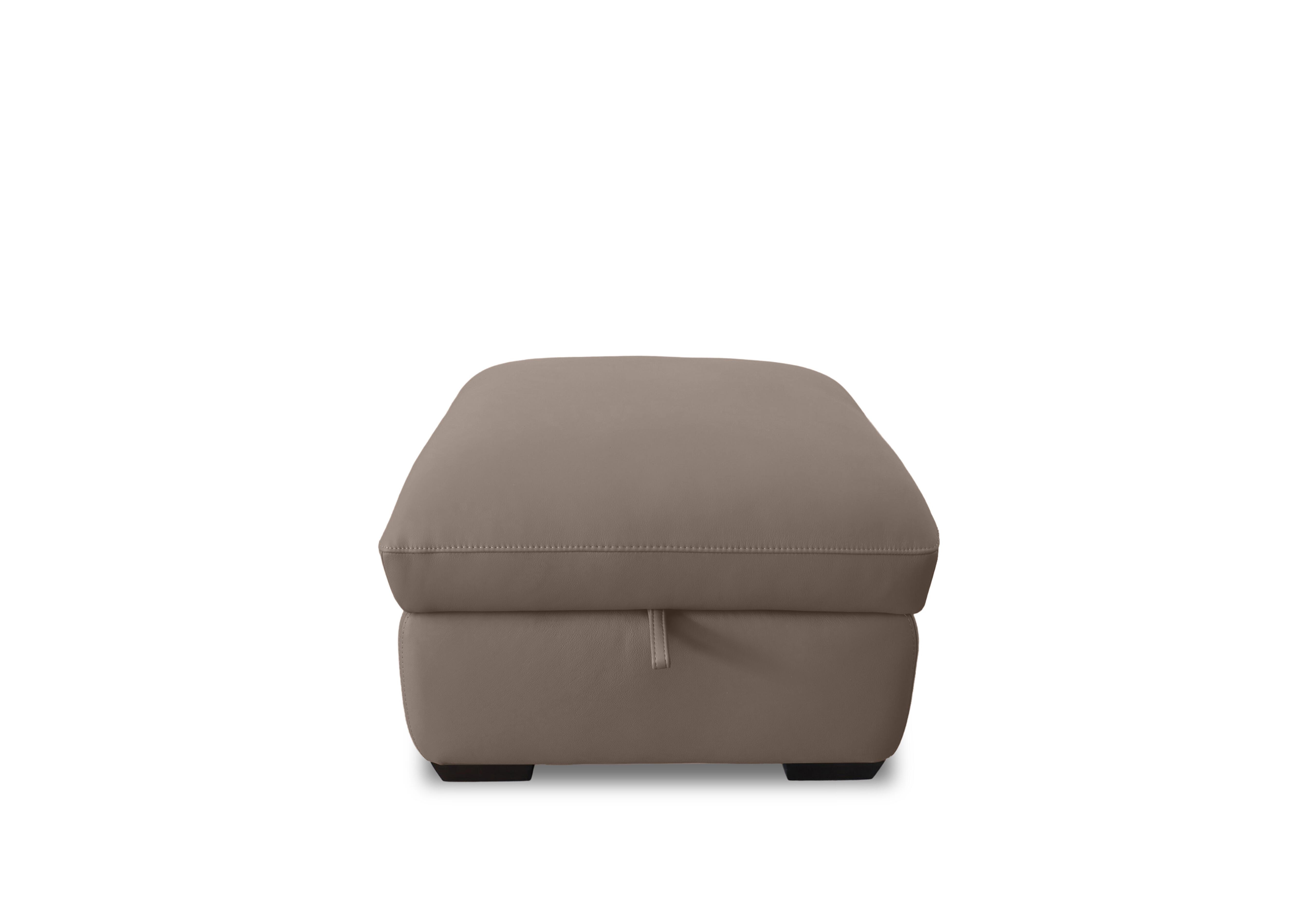 Restore Leather Storage Footstool in Bv-513e Pine Bark on Furniture Village