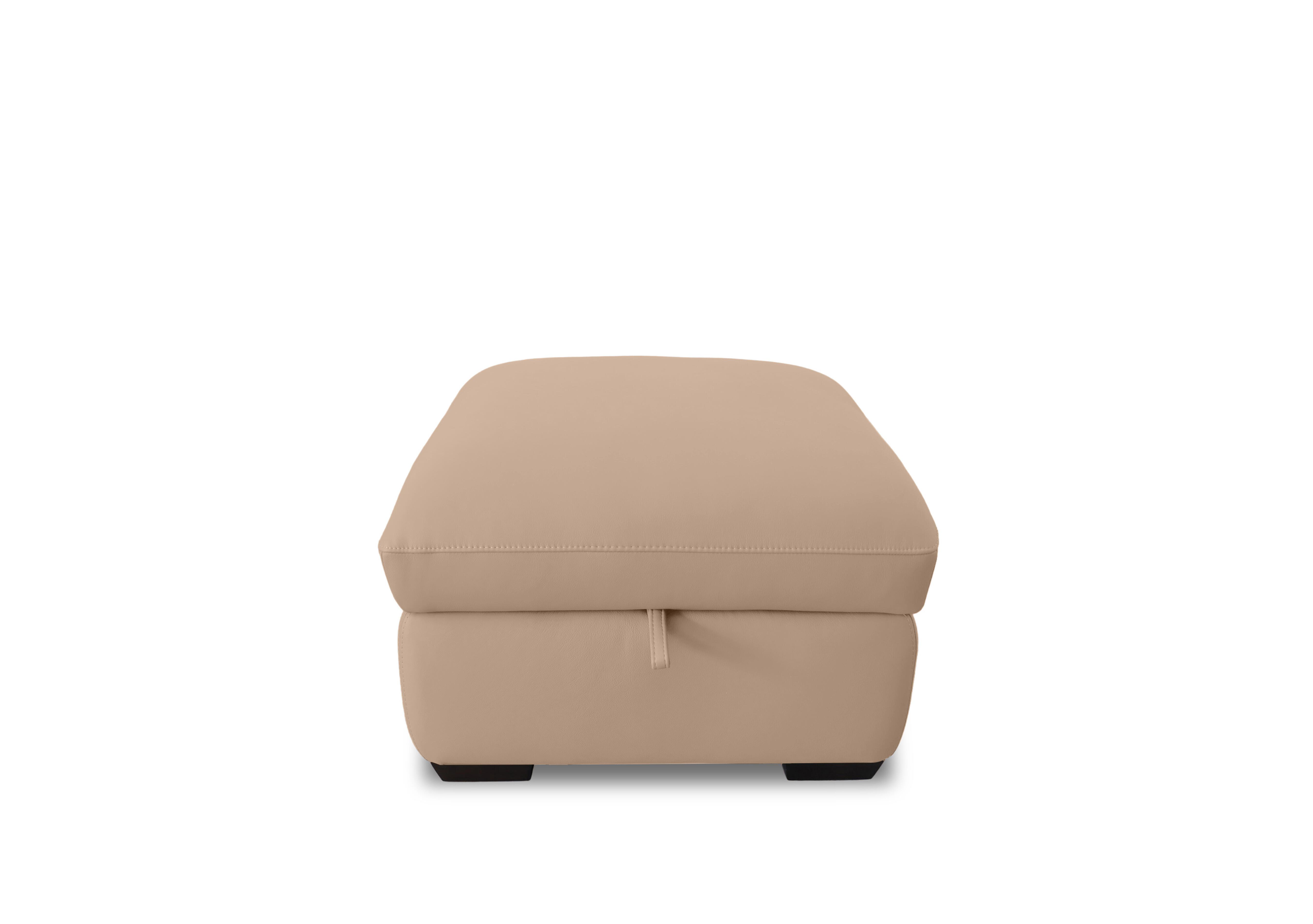 Restore Leather Storage Footstool in Bv-8475 Nude on Furniture Village