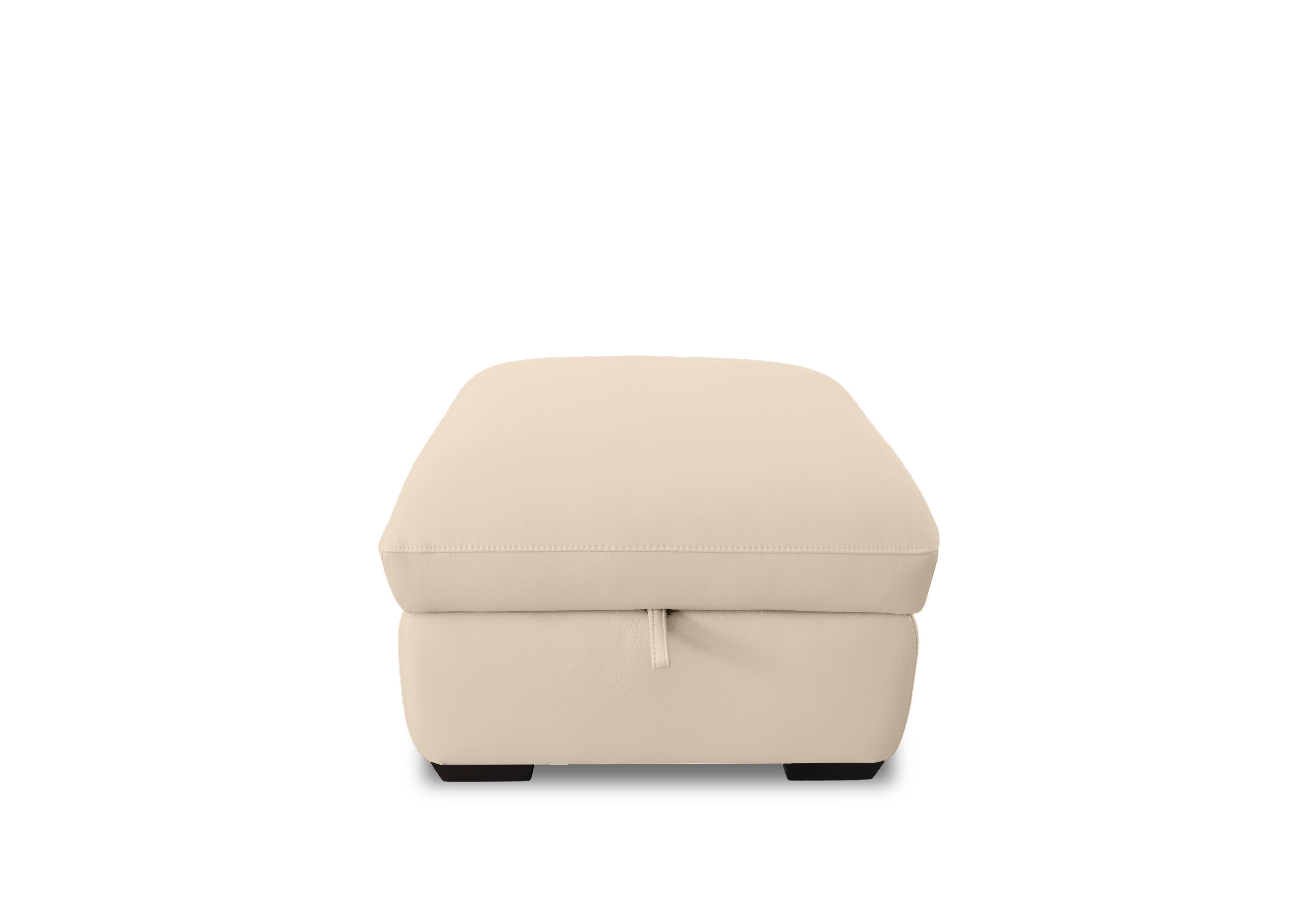 Restore Leather Storage Footstool in Bv-862c Bisque on Furniture Village