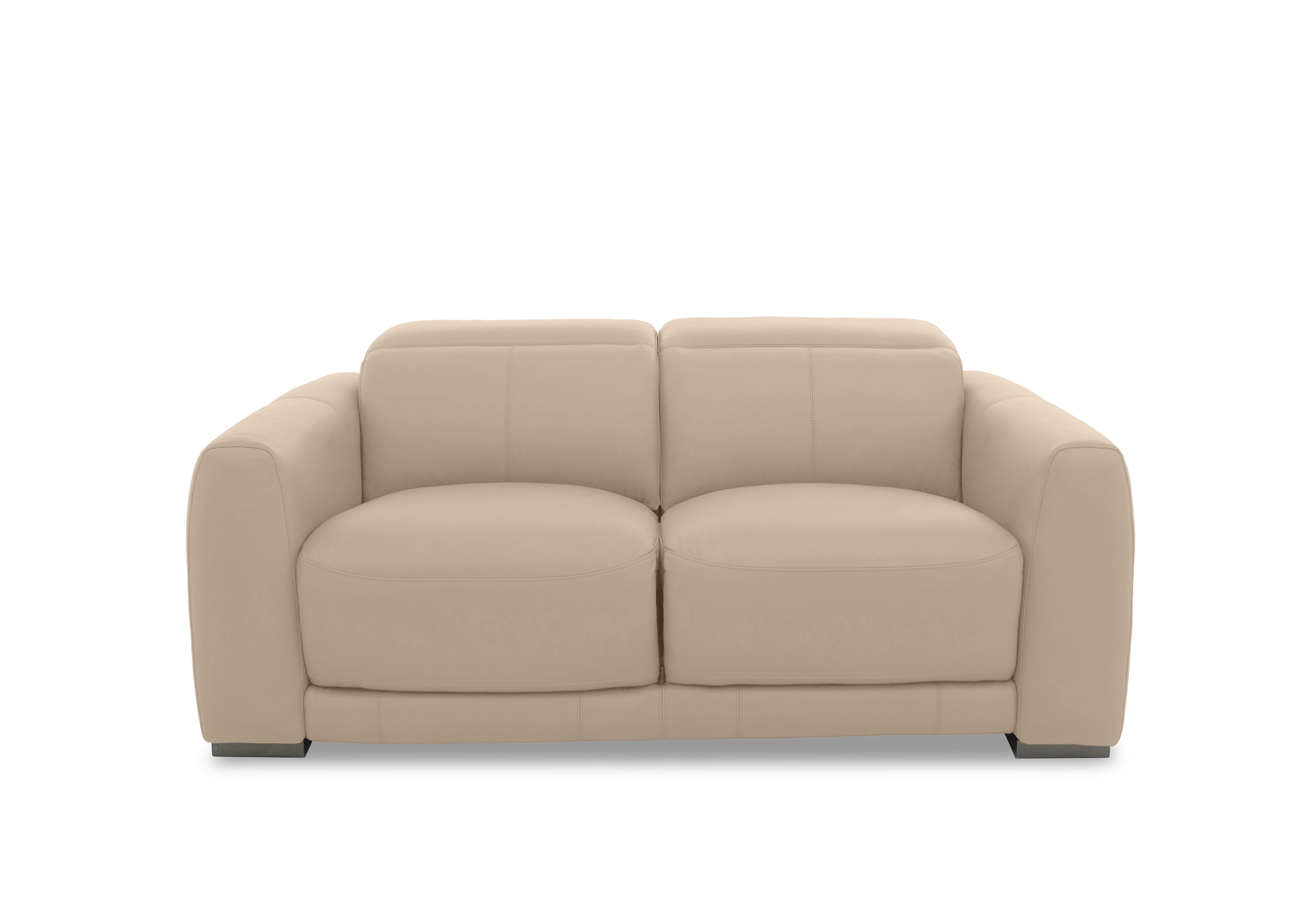 Edison Leather 2 Seater Sofa in Nw-039c Pebble Gm on Furniture Village