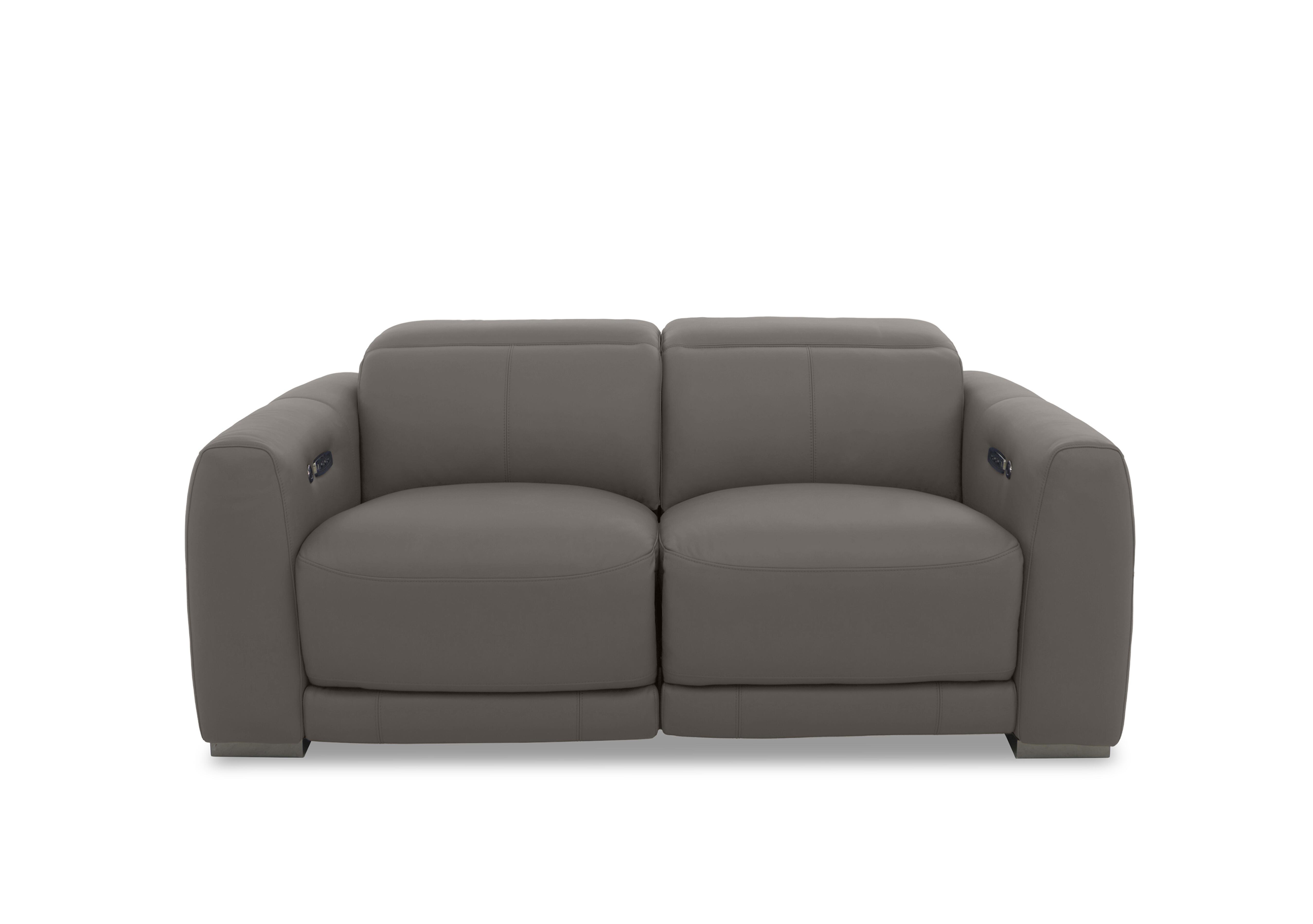 Edison Leather 2 Seater Sofa in Nw-042e Elephant Gm on Furniture Village