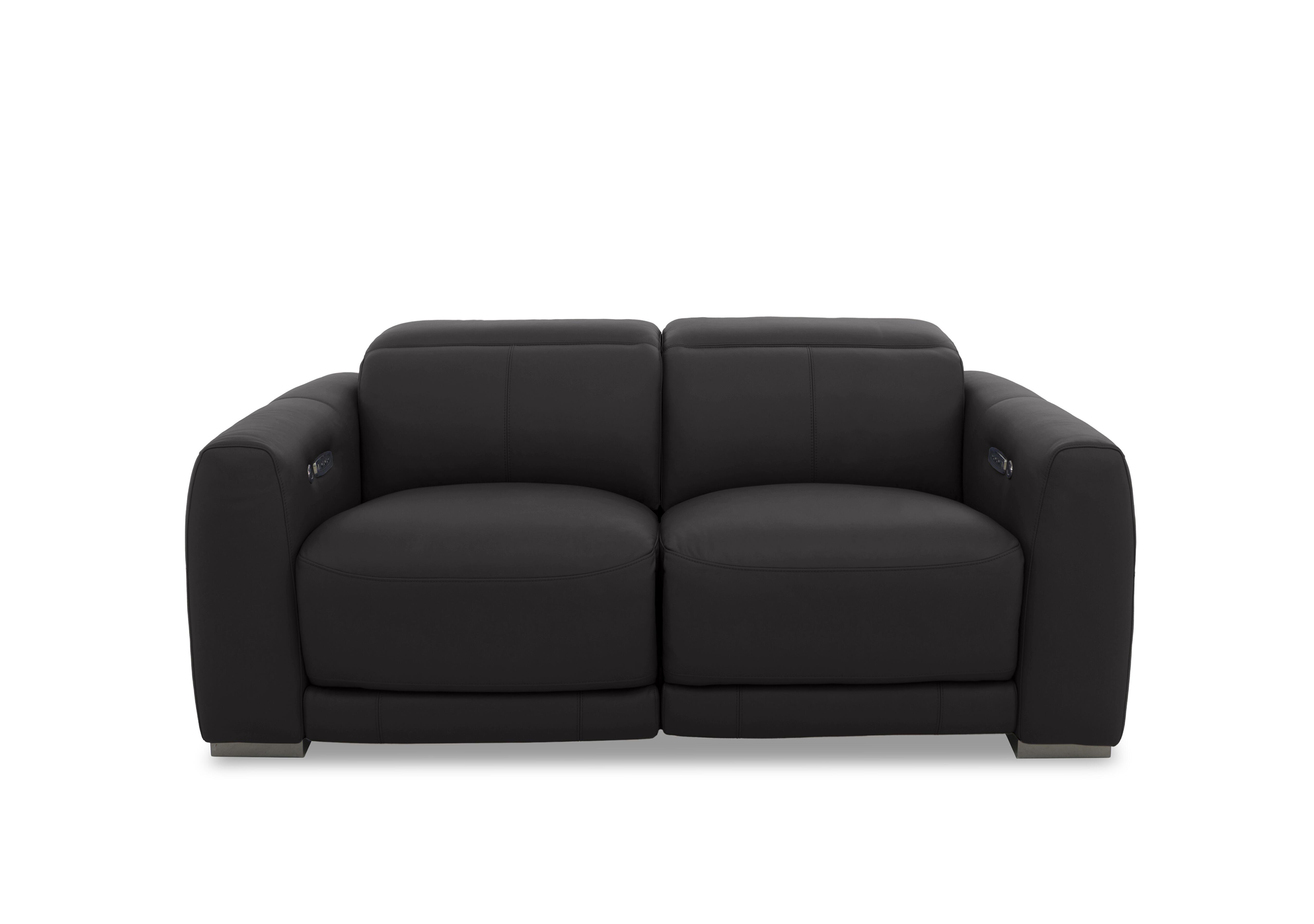 Edison Leather 2 Seater Sofa in Nw-517e Shale Grey Gm on Furniture Village