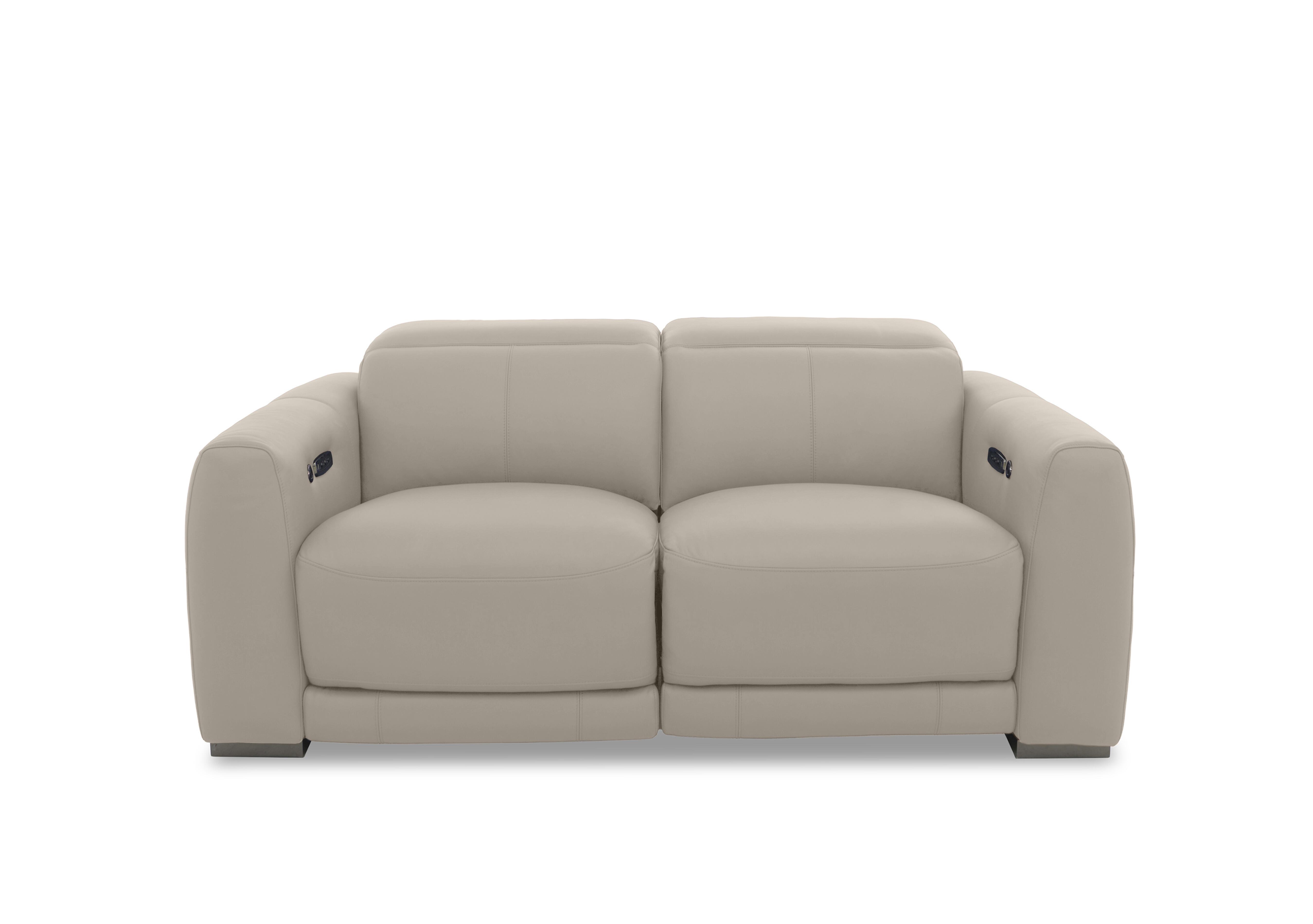 Edison Leather 2 Seater Sofa in Nw-946b Feather Grey Gm on Furniture Village