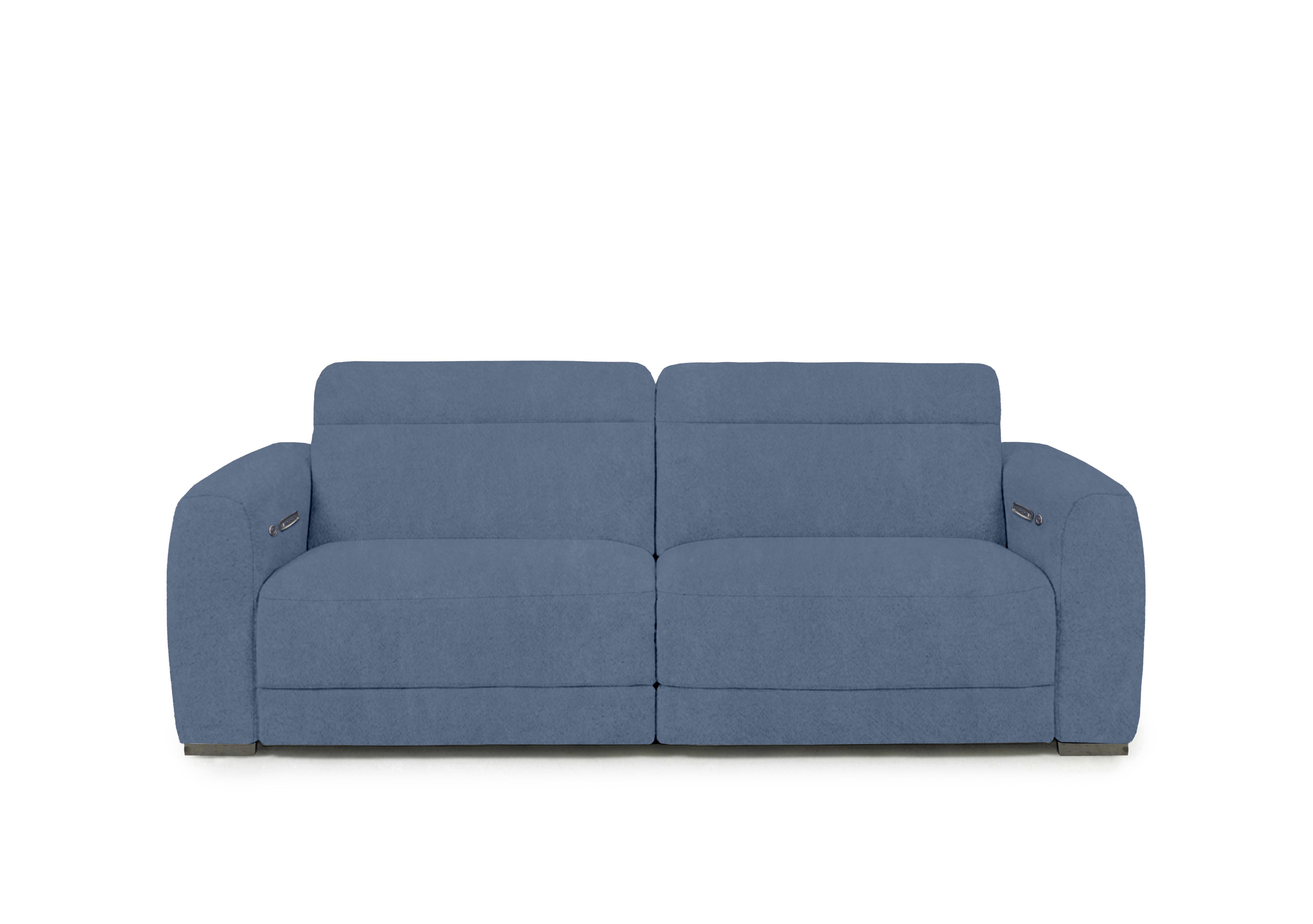 Edison Fabric 3 Seater Sofa in Fab-Dab-R18 Silverish Blue Gm on Furniture Village