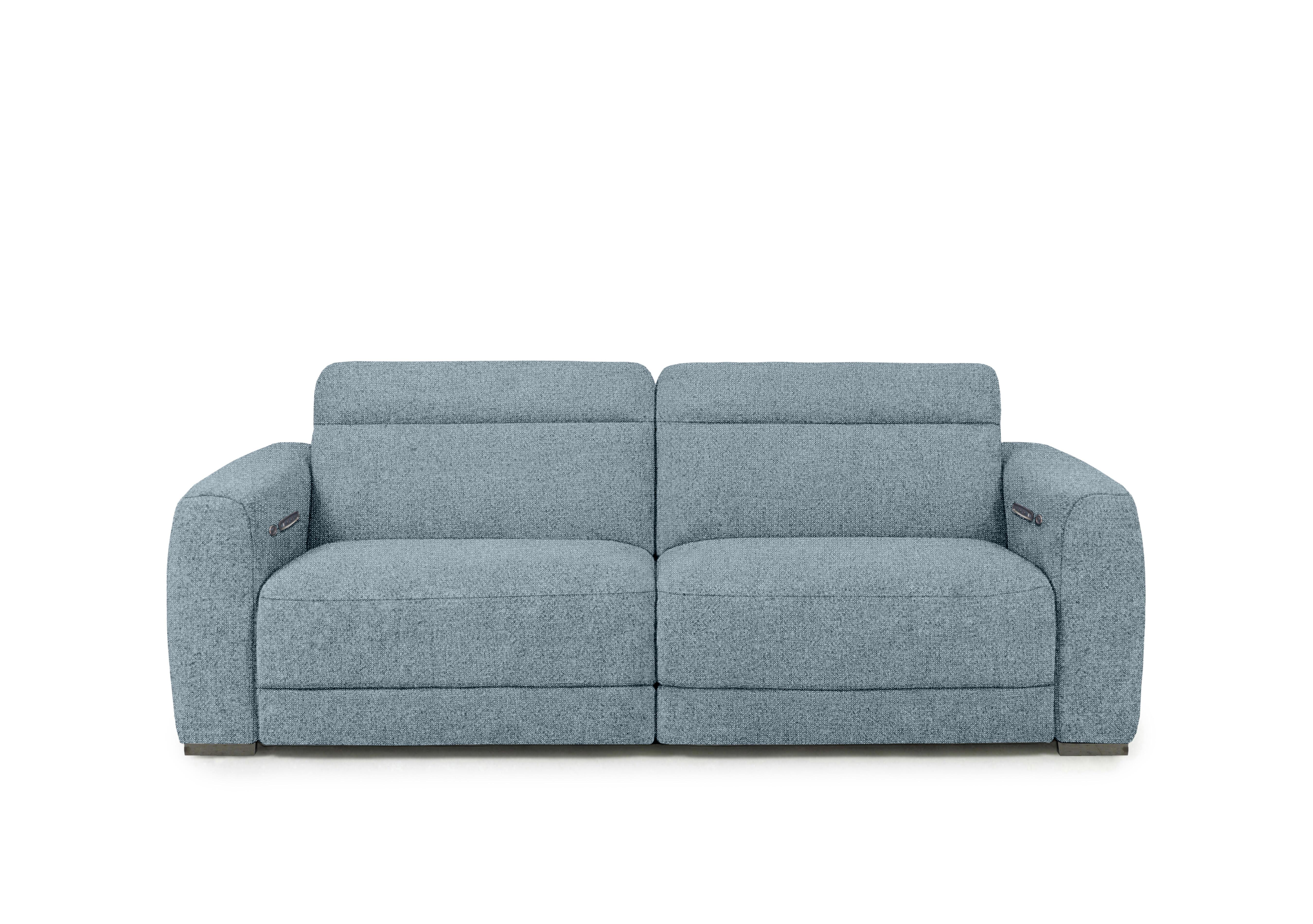 Edison Fabric 3 Seater Sofa in Fab-Mil-R310 Sky Blue Gm on Furniture Village