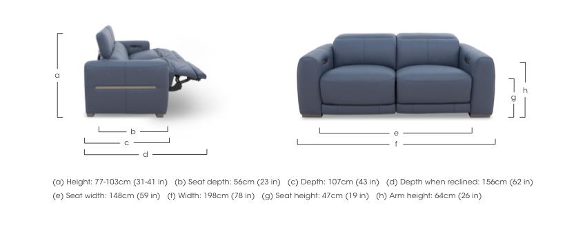 Edison Leather 3 Seater Sofa in  on Furniture Village