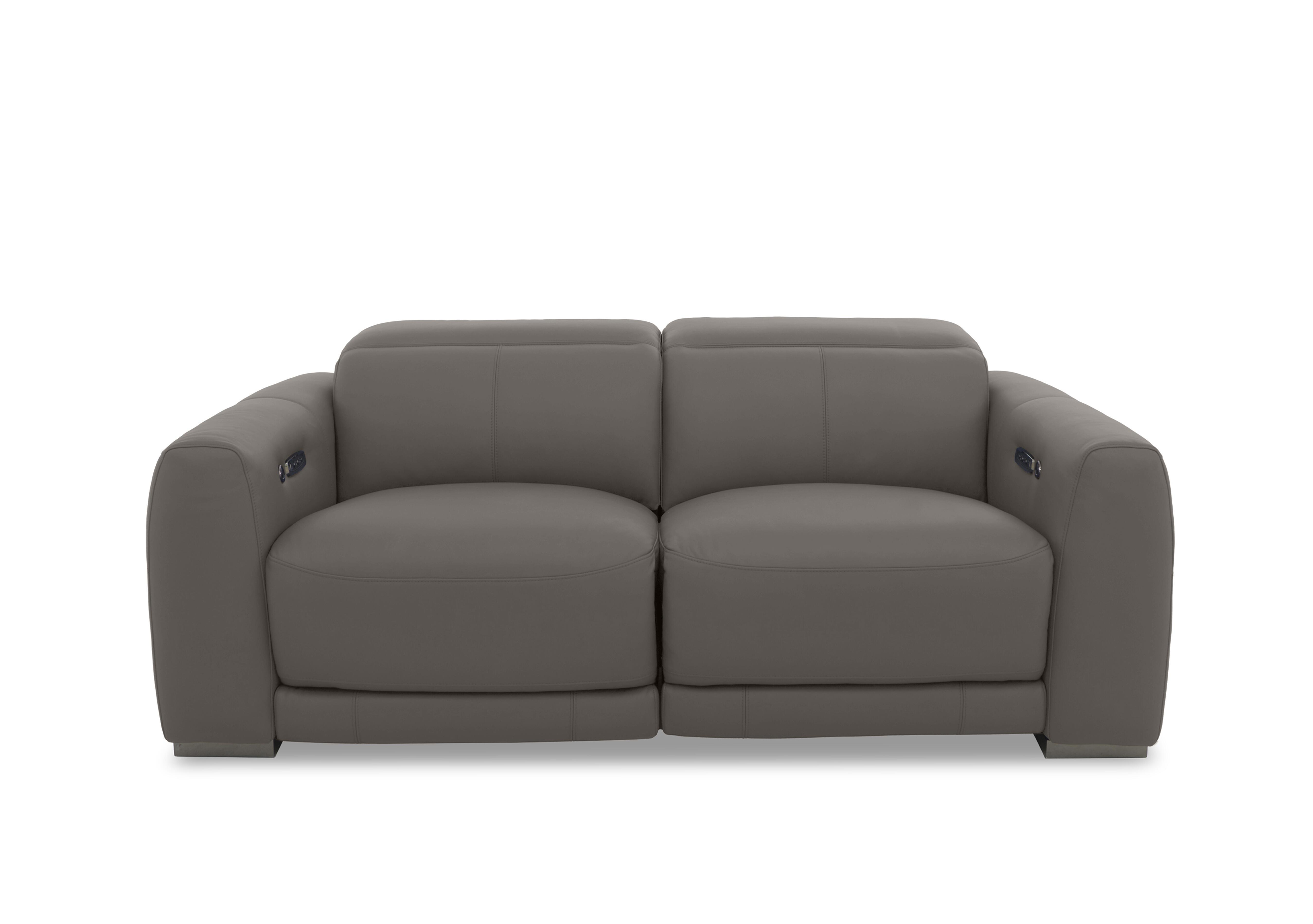 Edison Leather 3 Seater Sofa in Nw-042e Elephant Gm on Furniture Village
