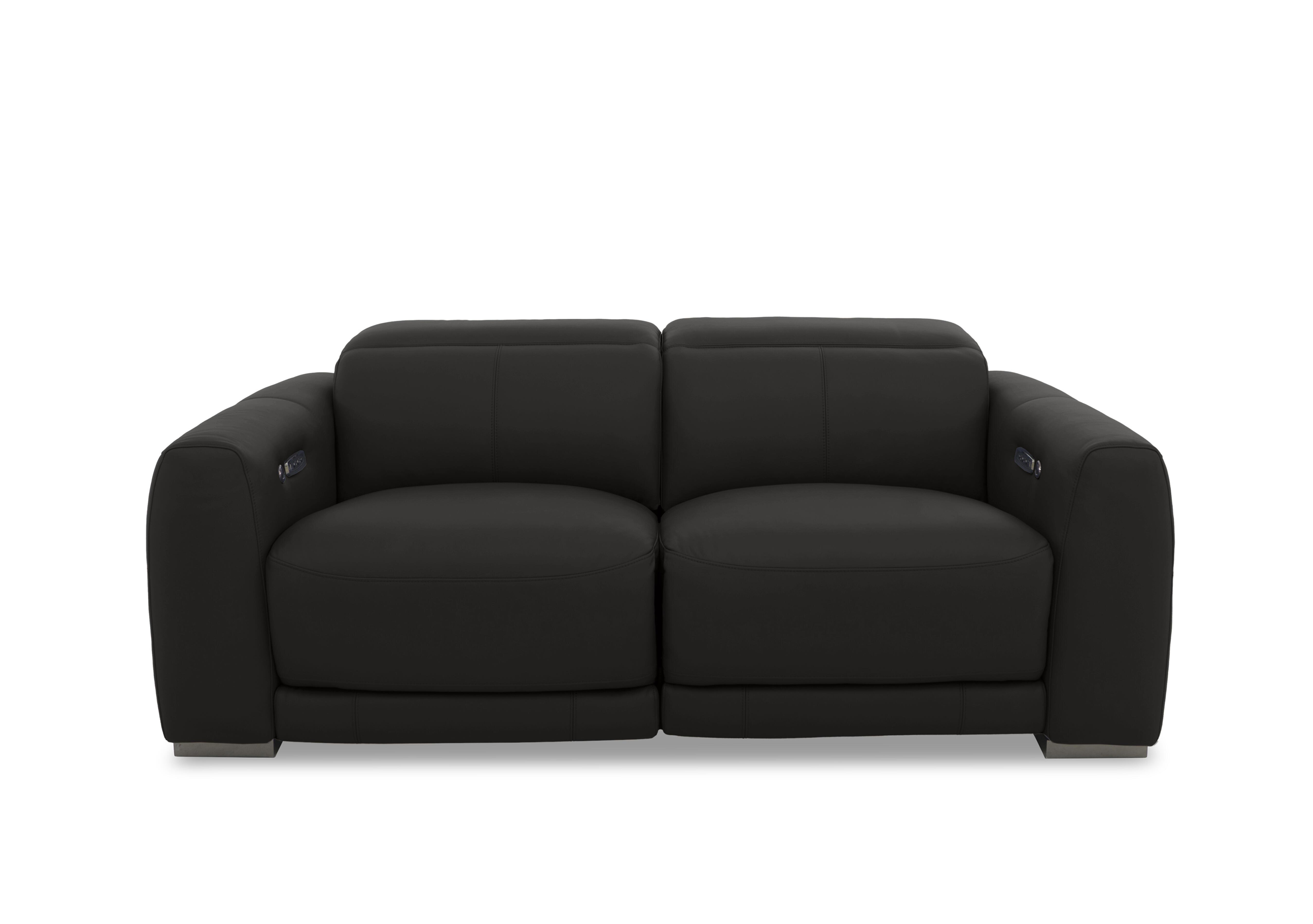 Edison Leather 3 Seater Sofa in Nw-520e Black Gm on Furniture Village