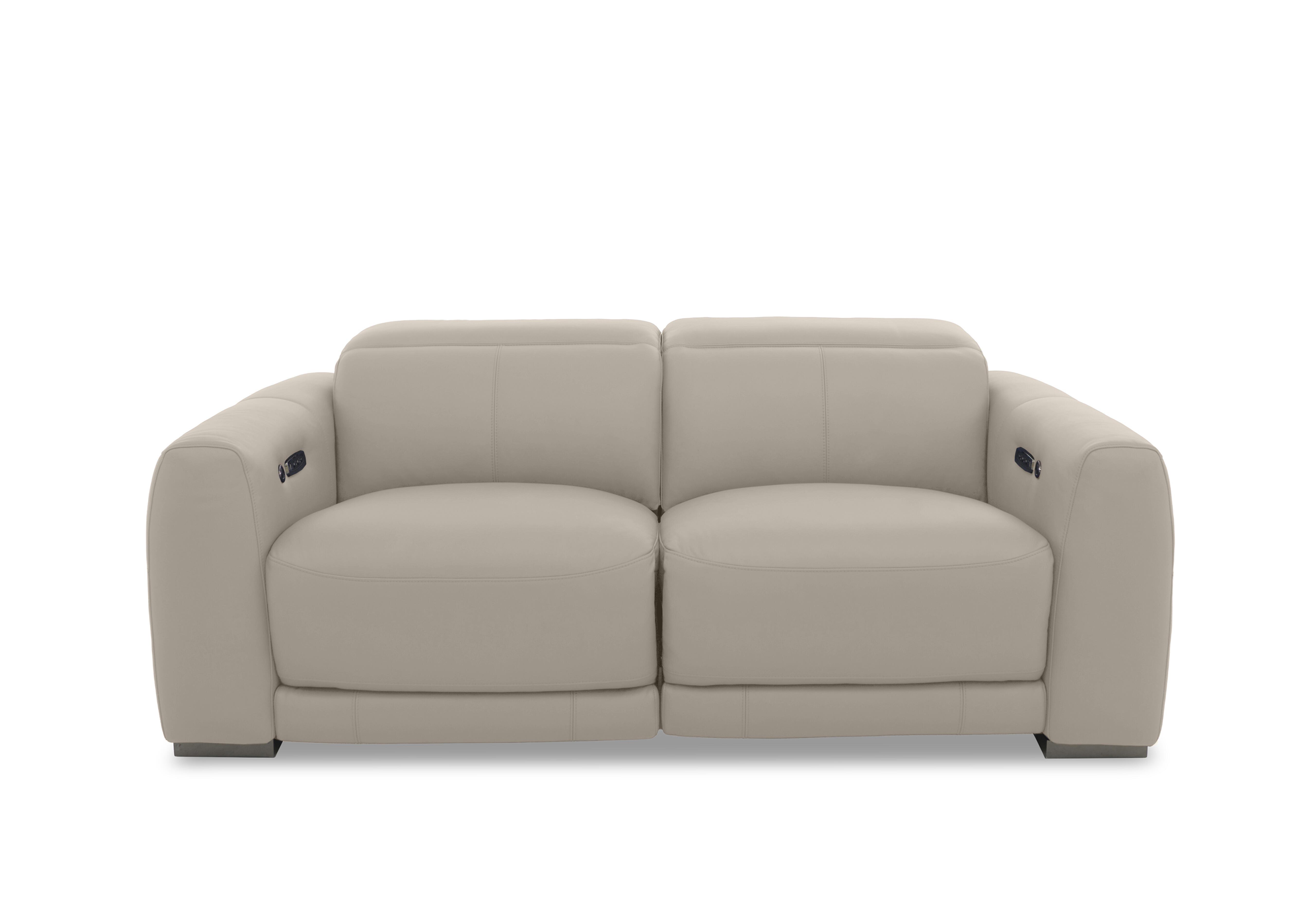 Edison Leather 3 Seater Sofa in Nw-946b Feather Grey Gm on Furniture Village
