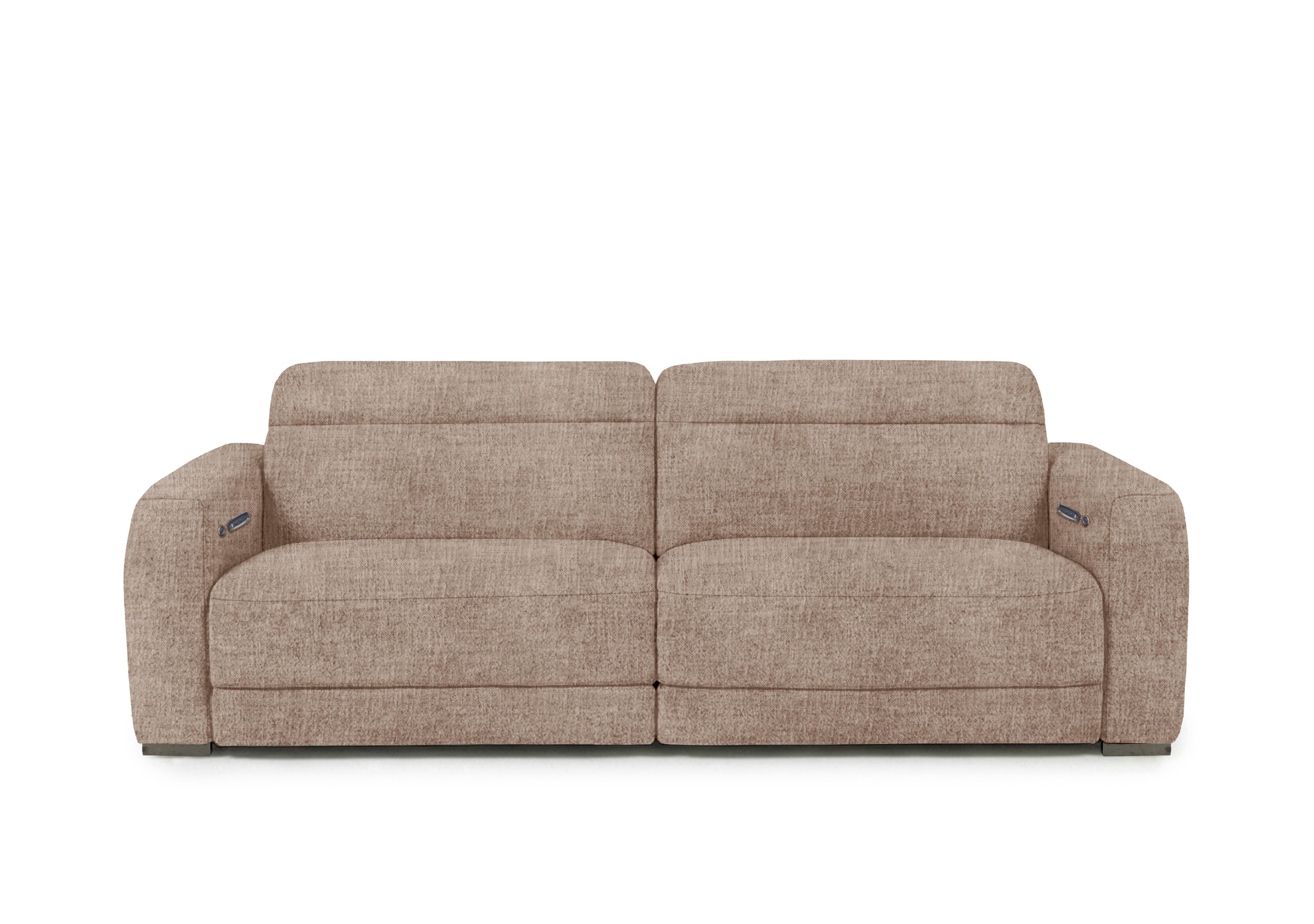 Edison Large Fabric 3 Seater Sofa in Fab-Mga-R13 Light Brown Gm on Furniture Village