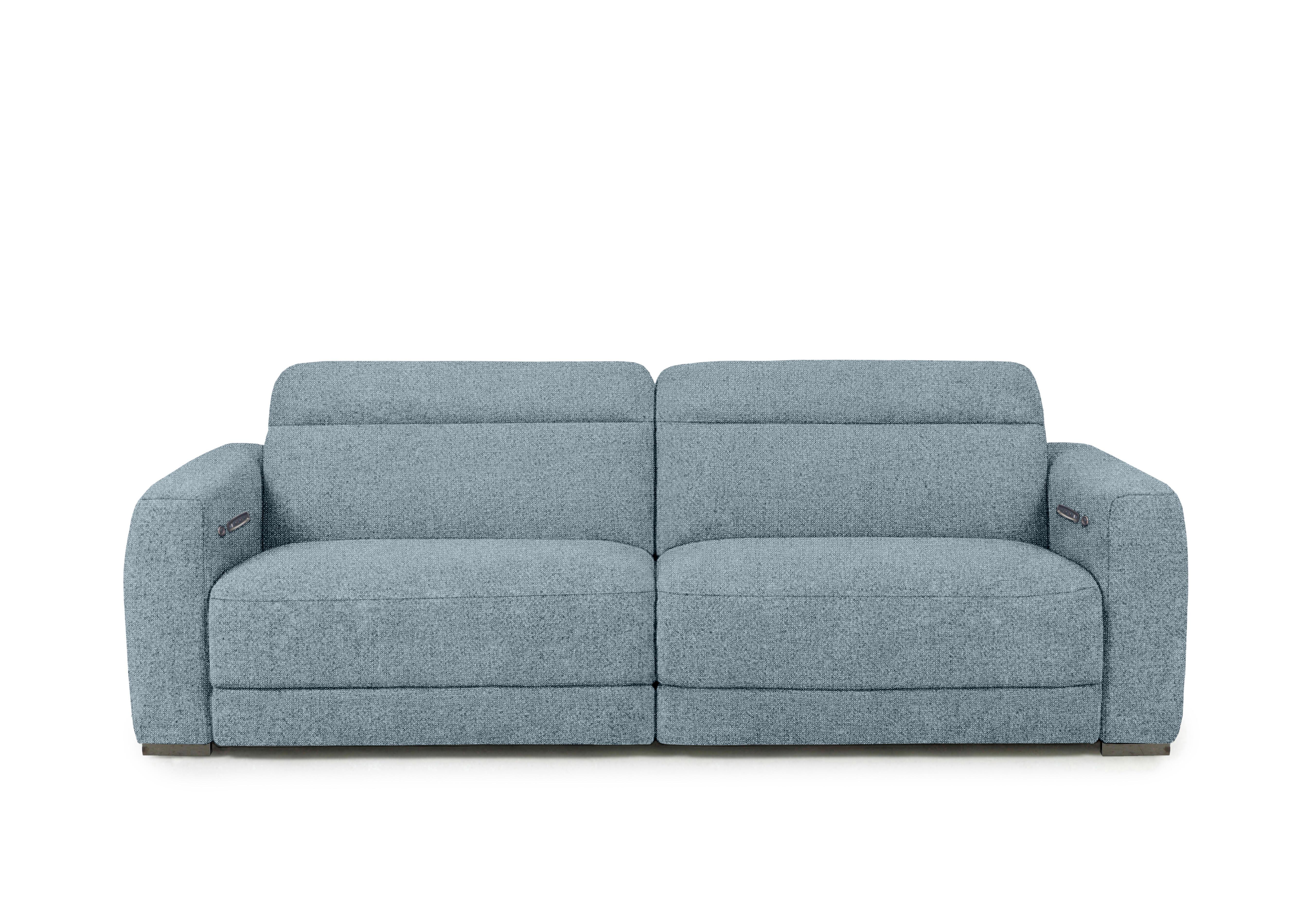 Edison Large Fabric 3 Seater Sofa in Fab-Mil-R310 Sky Blue Gm on Furniture Village