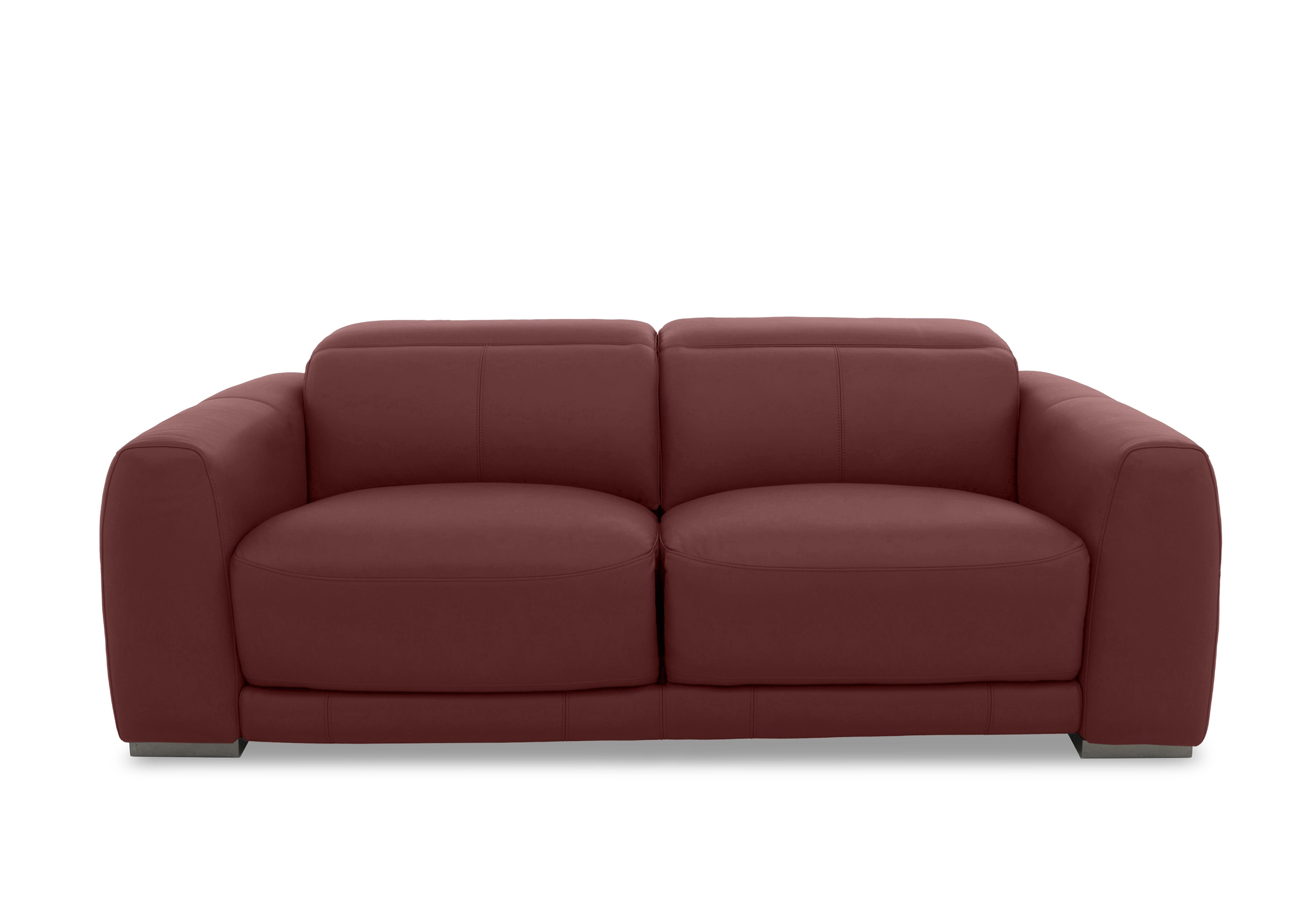 Edison Large Leather 3 Seater Sofa in Nw-035c Deep Red Gm on Furniture Village