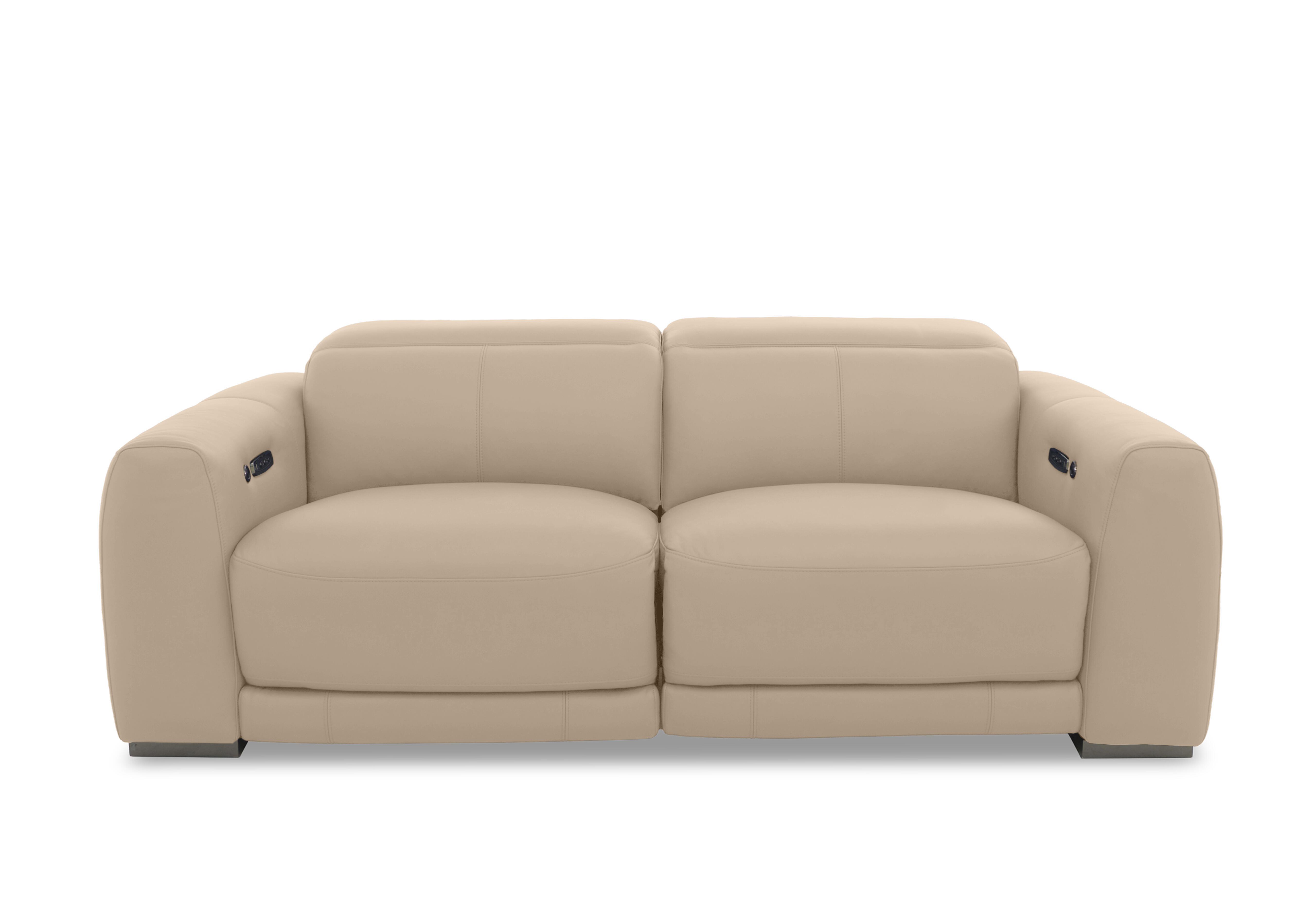 Edison Large Leather 3 Seater Sofa in Nw-039c Pebble Gm on Furniture Village