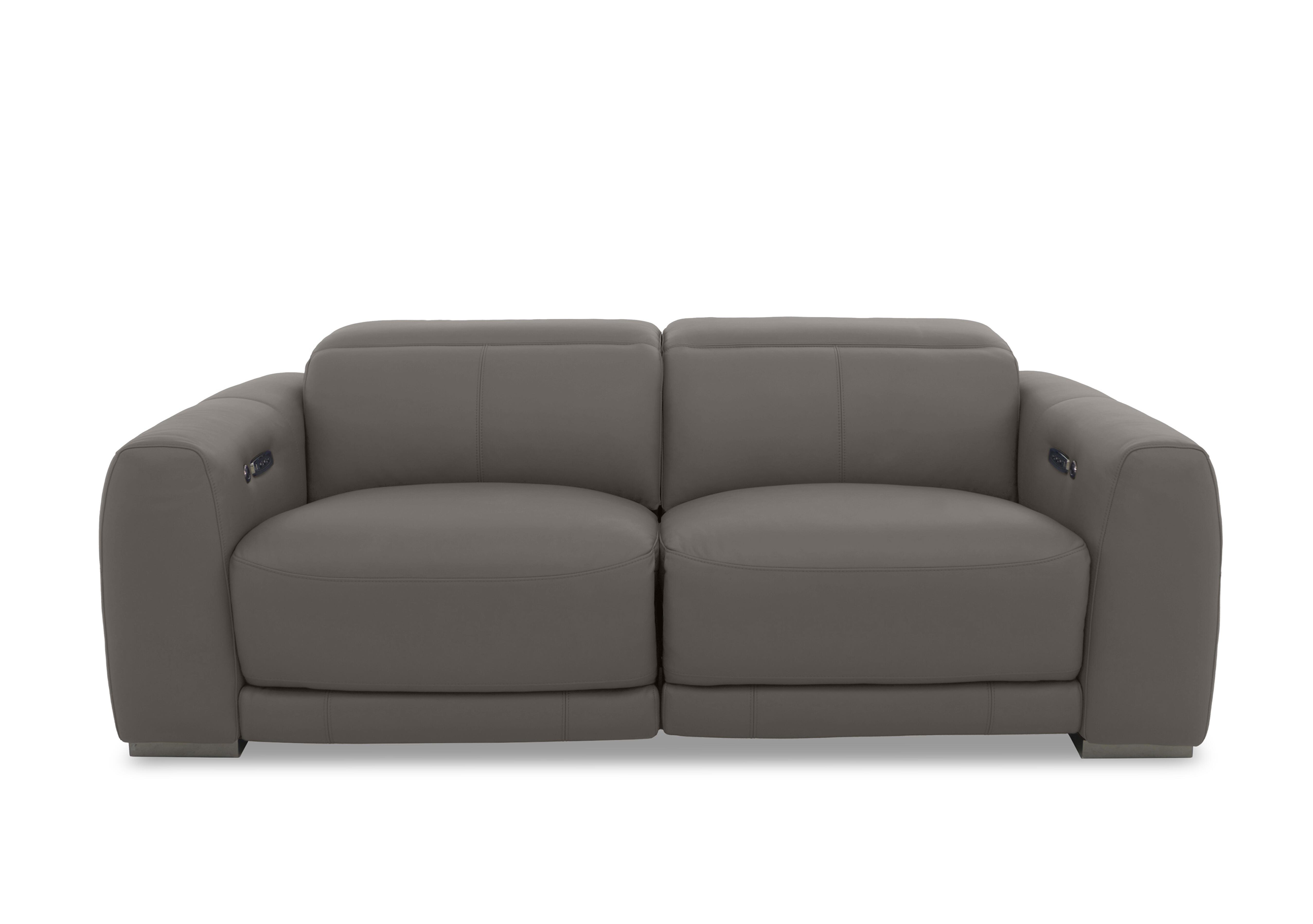 Edison Large Leather 3 Seater Sofa in Nw-042e Elephant Gm on Furniture Village